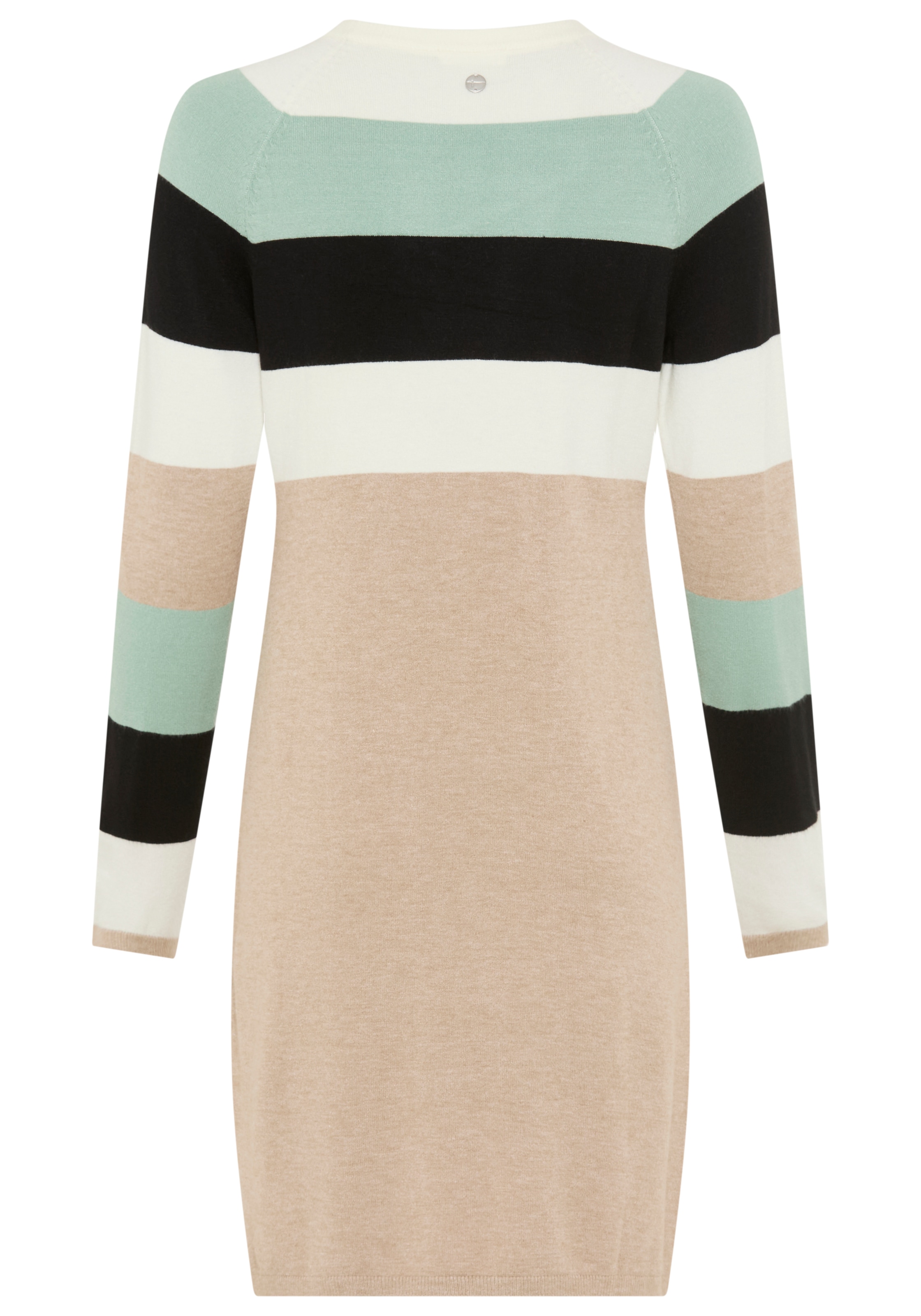 Tamaris Strickkleid aus Feinstrick, für Casualmode und Frühling, gestreifte Optik