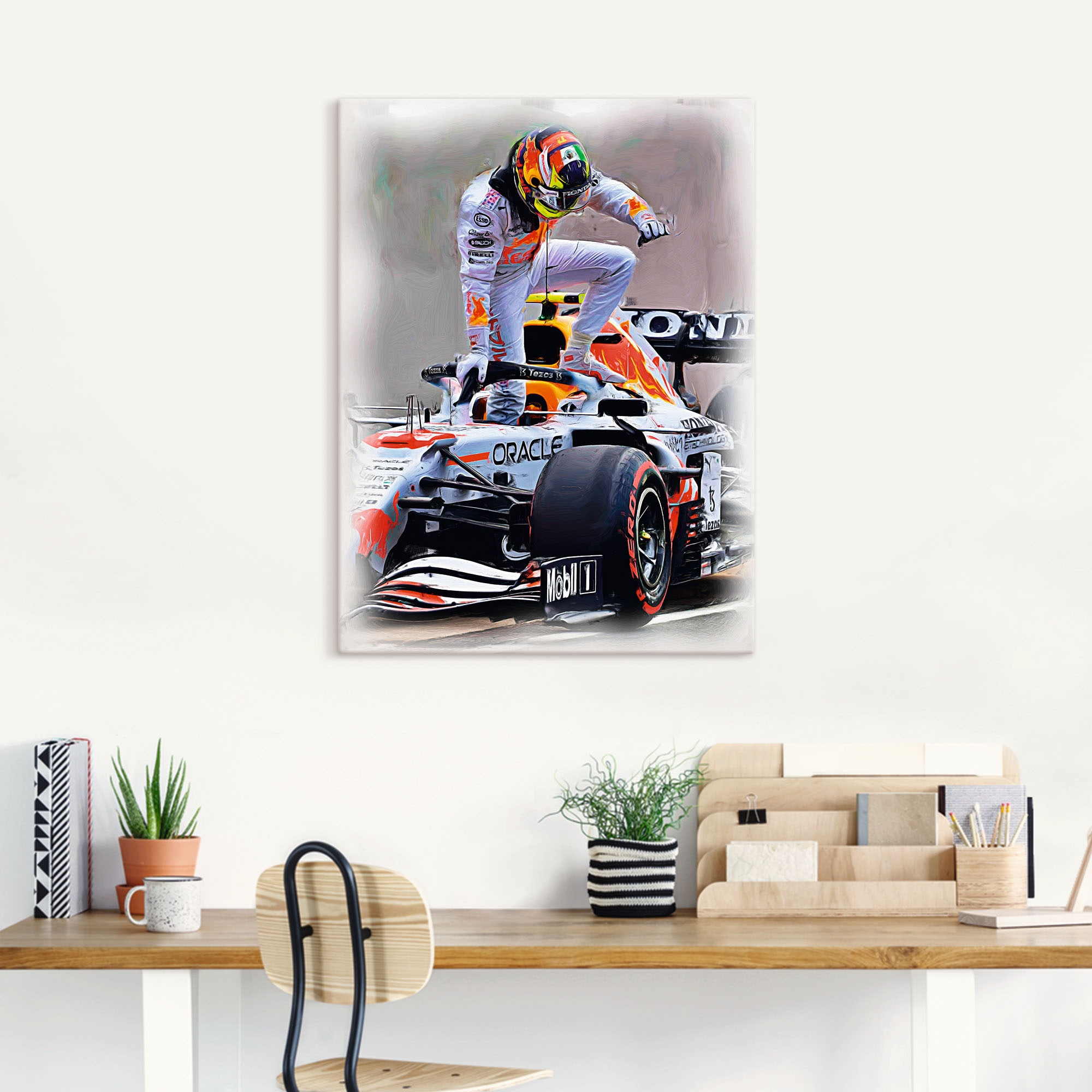 Artland Leinwandbild »Sergio Pérez alias Checo«, Auto, (1 St.), auf Keilrahmen gespannt