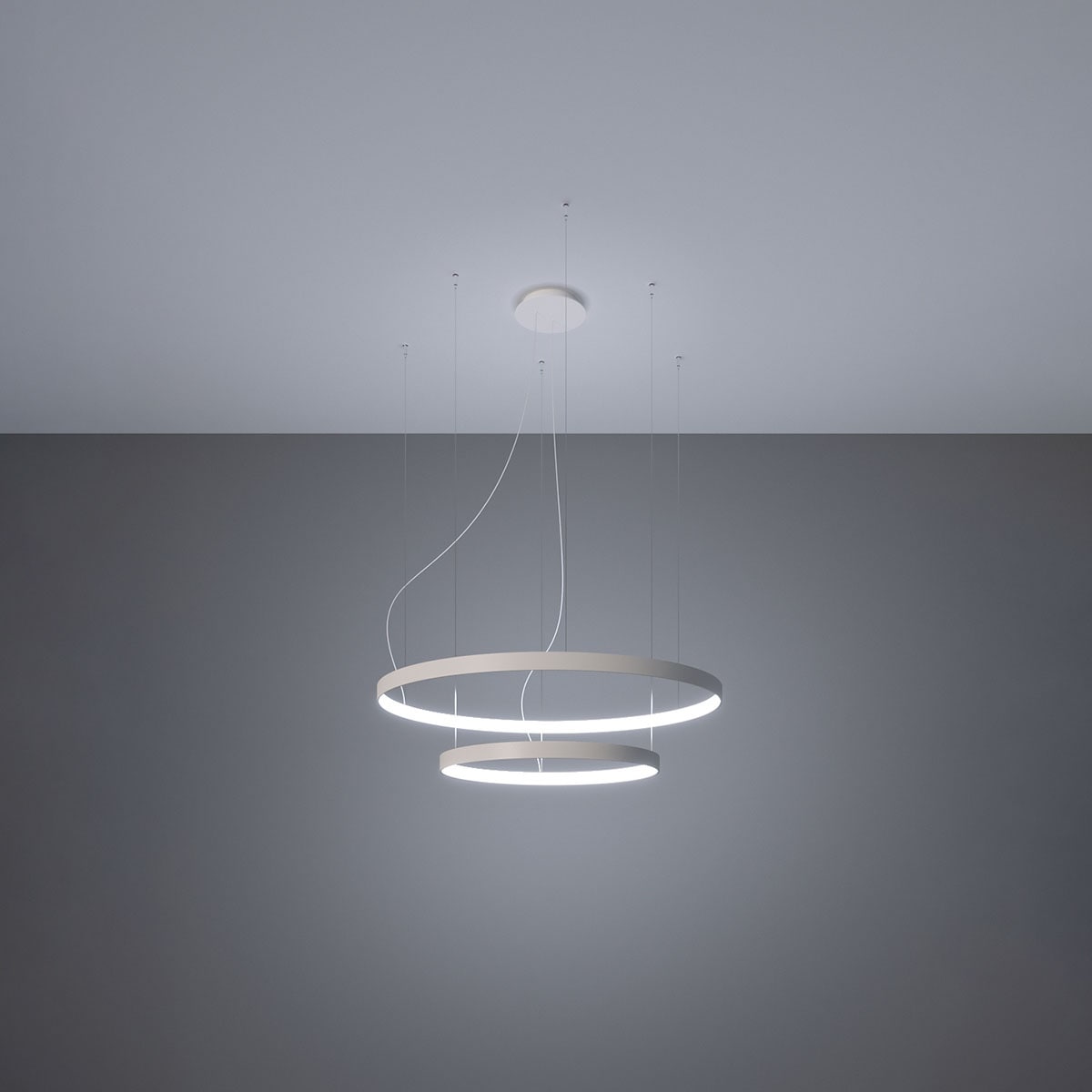 SOLLUX lighting Kronleuchter »RIO«, 1 flammig, Leuchtmittel LED-Modul | LED fest integriert, Verteiltes Licht