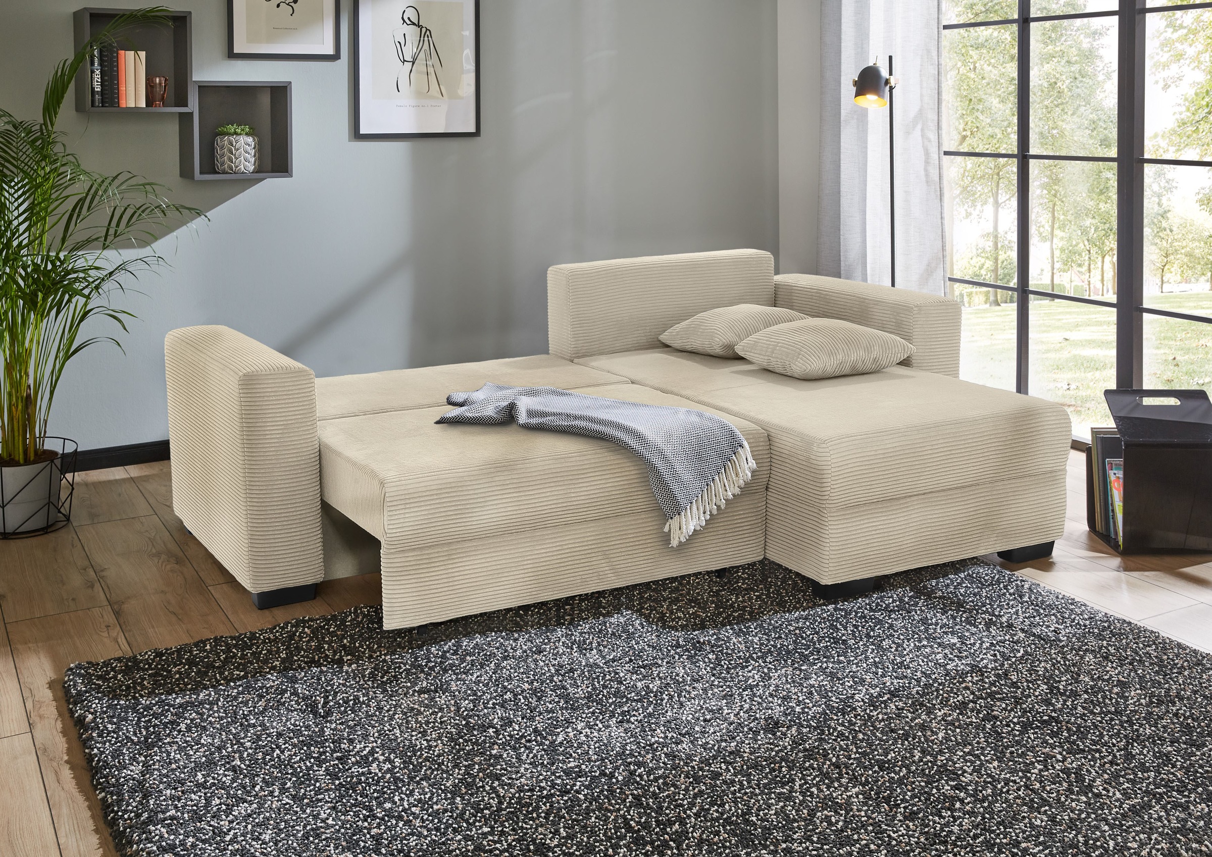 Jockenhöfer Gruppe Ecksofa »Elmau L-Form, B: 235cm« mit Bettfunktion, Bettk günstig online kaufen