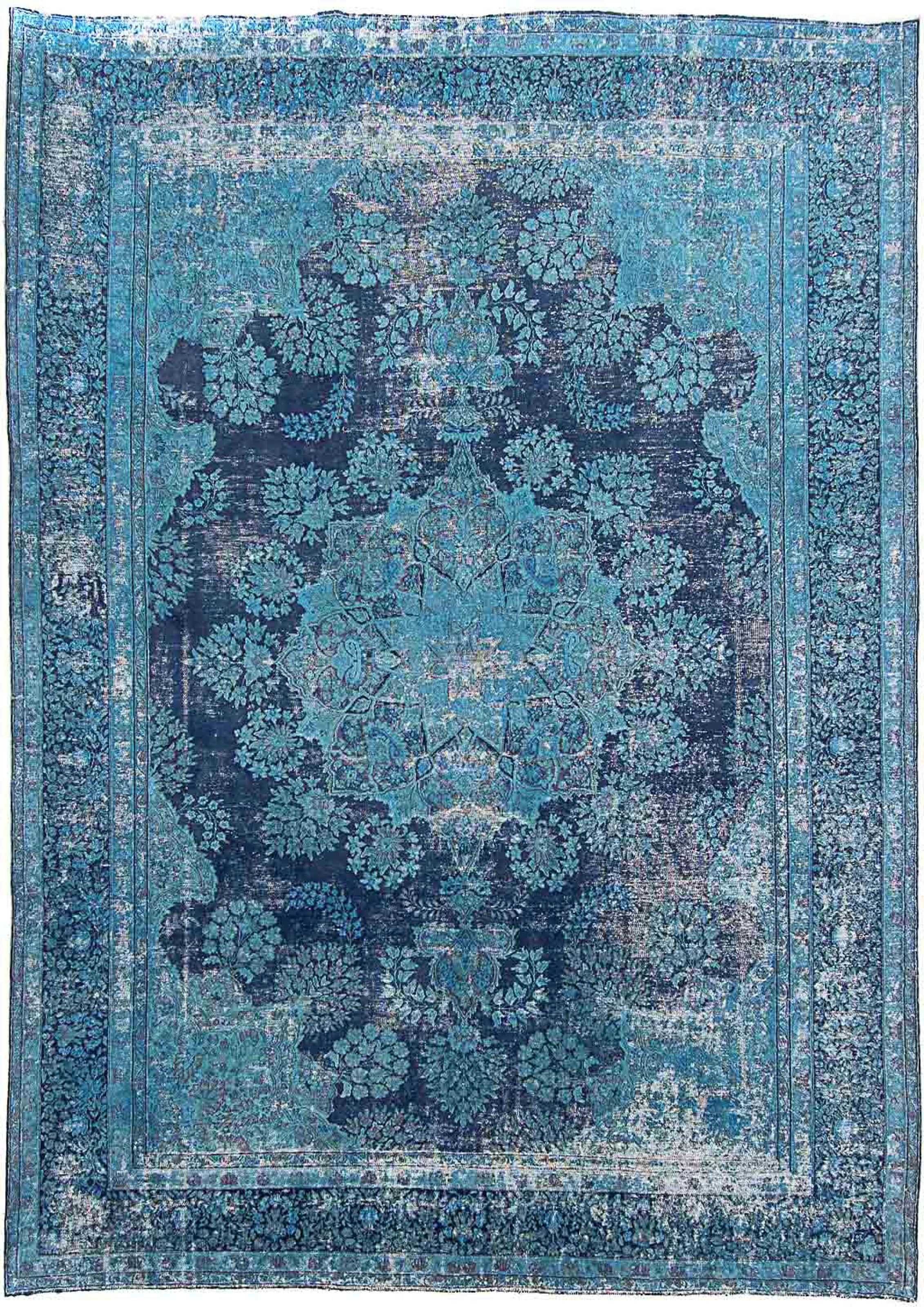 morgenland Teppich »Vintage - 333 x 258 cm - blau«, rechteckig, 7 mm Höhe, günstig online kaufen