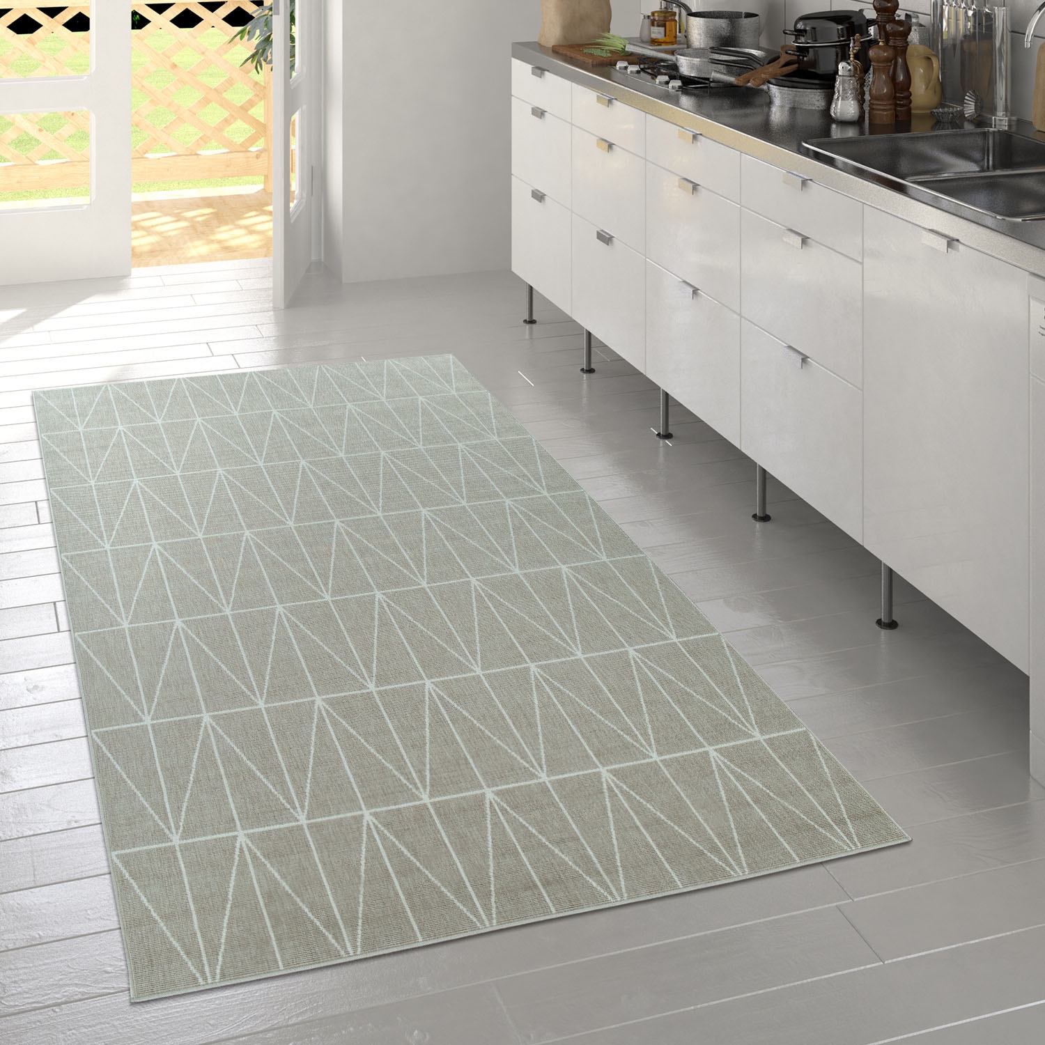 Teppich Paco Muster, »Brugge und rechteckig, 224«, In- modernes Outdoor Home gemetrisches schnell geeignet bestellen Flachgewebe, bequem und