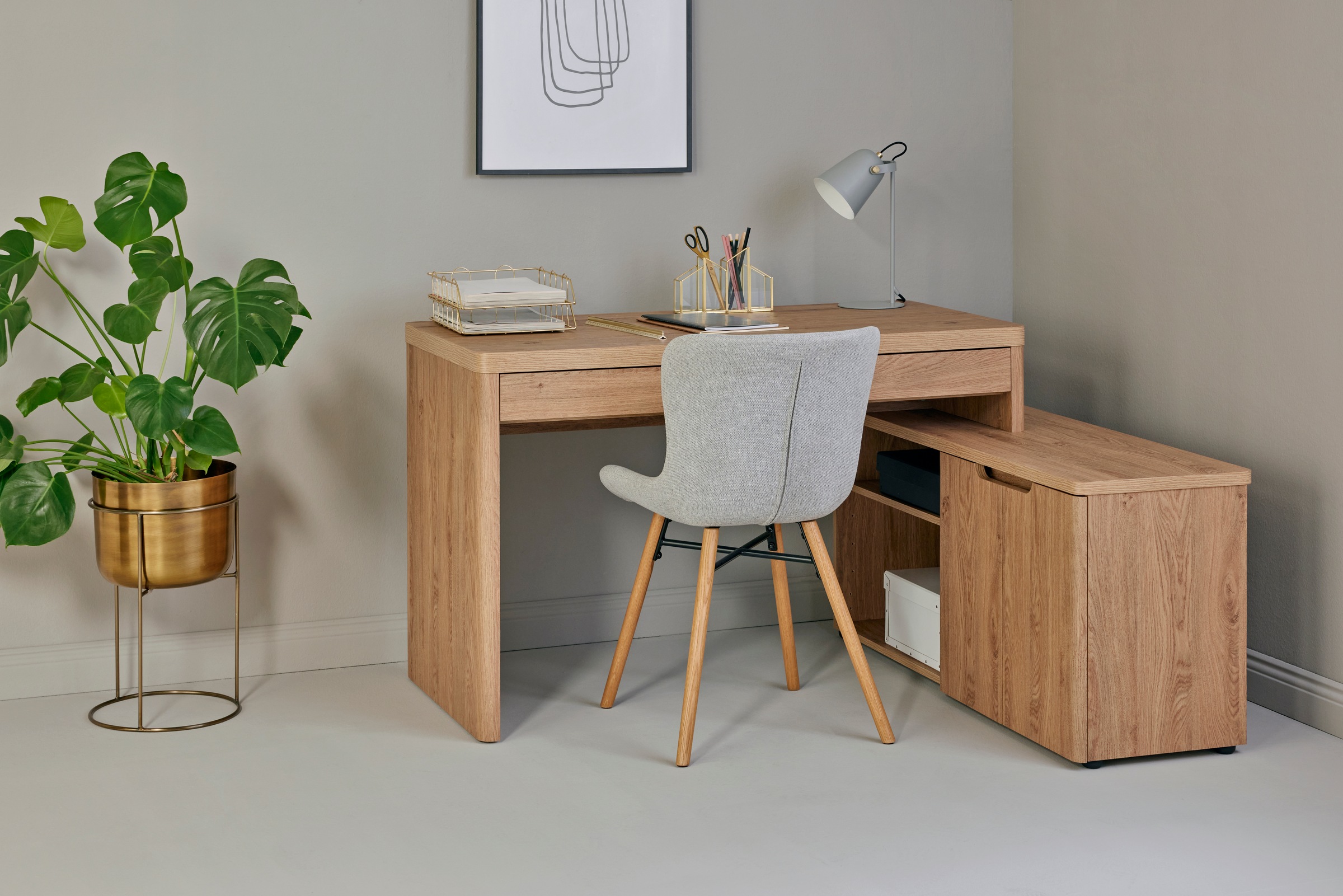 Jahnke Eckschreibtisch »LIBRE C 155 E«, (1 St.), wechselseitig montierbar, günstig online kaufen