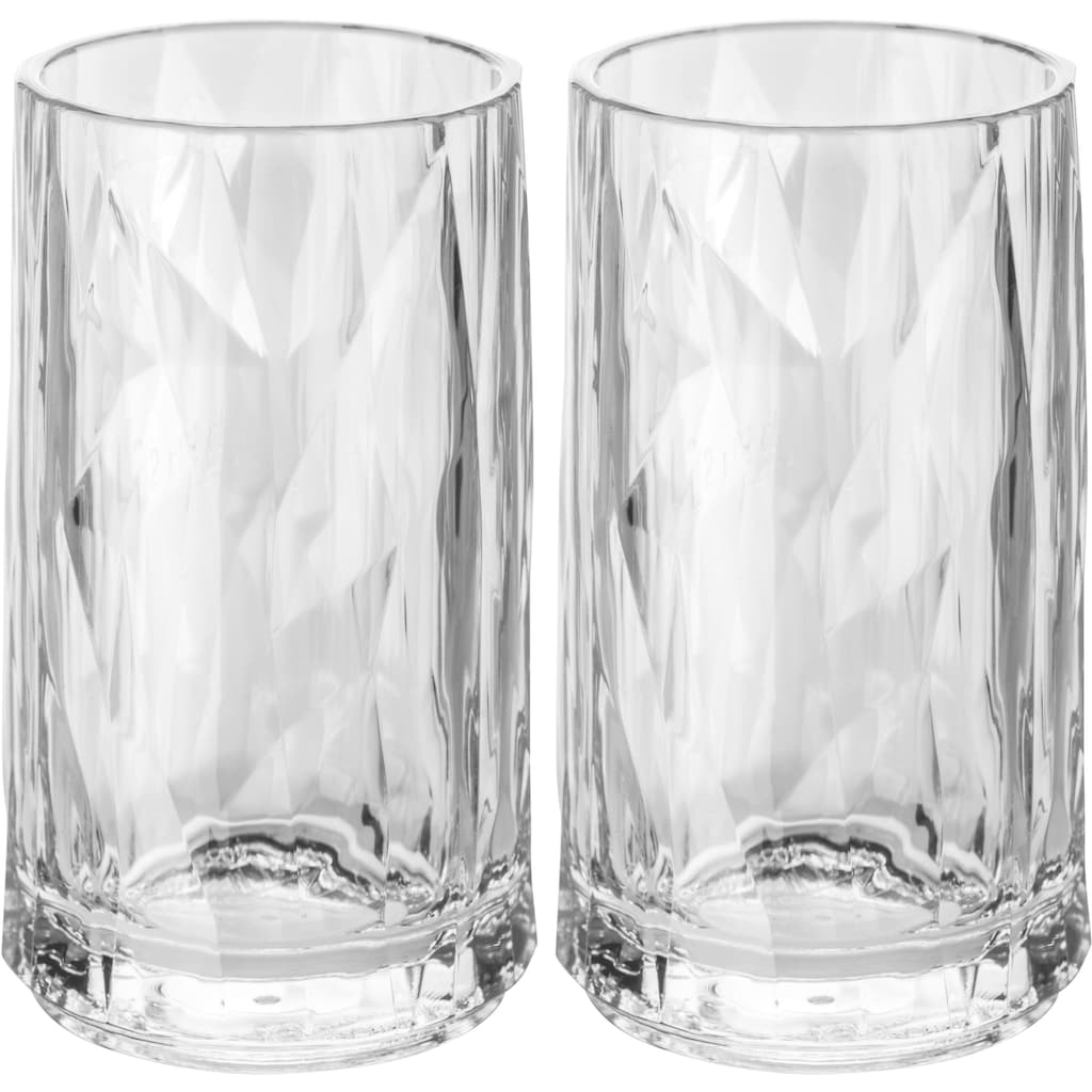 KOZIOL Schnapsglas »CLUB No. 7«, (Set, 2 tlg., 2x Schnapsglas 20ml-2x Schnapsglas 40ml)