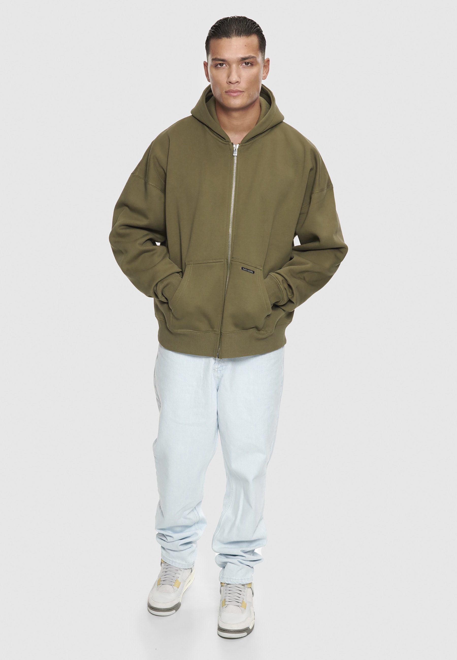 Dropsize Kapuzenpullover »Dropsize Herren Bazix Republiq Super Heavy Rib Zipper« 1 tlg.