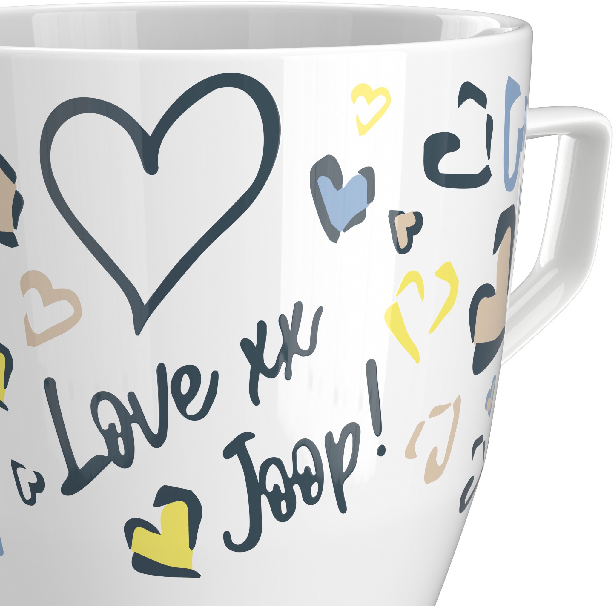 JOOP! Becher »COLLECTOR'S MUG VALENTINE'S EDITION«, (1 tlg.), mit originalem JOOP! Herzen-Muster in charmanten Farben