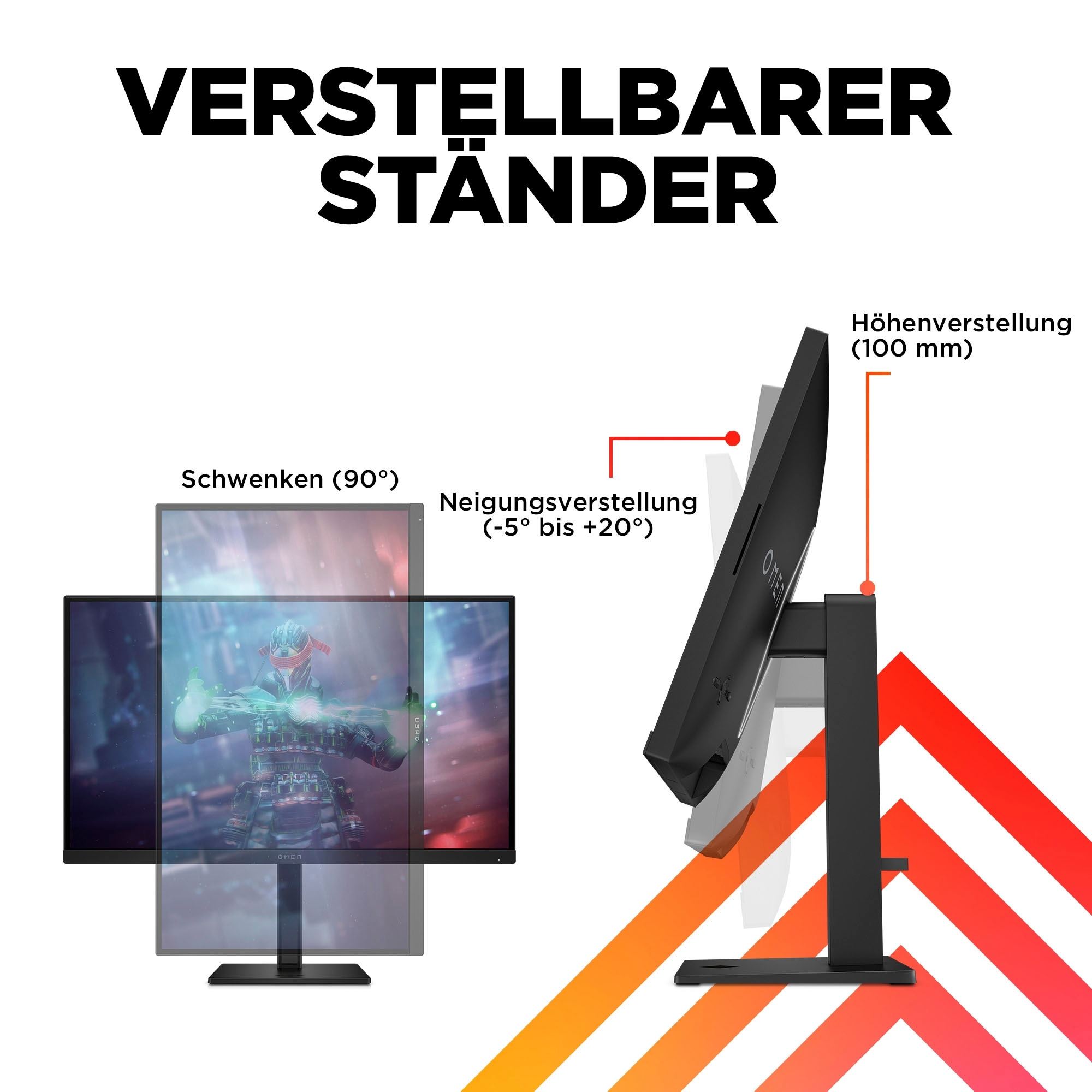 HP Gaming-Monitor »OMEN 27k (HSD-0162-A)«, 69 cm/27 Zoll, 3840 x 2160 px, 4K Ultra HD, 1 ms Reaktionszeit, 144 Hz