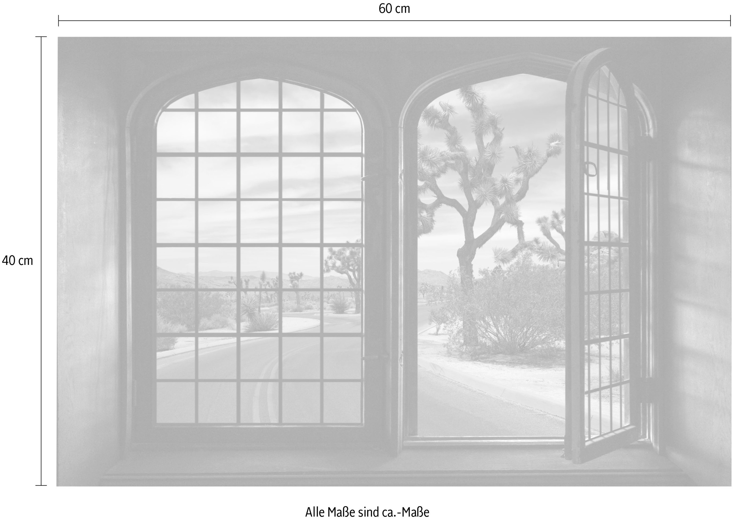 queence Wandsticker »Rout 66« Wandsticker, Wandbild, selbstklebend, 3D, Fenster