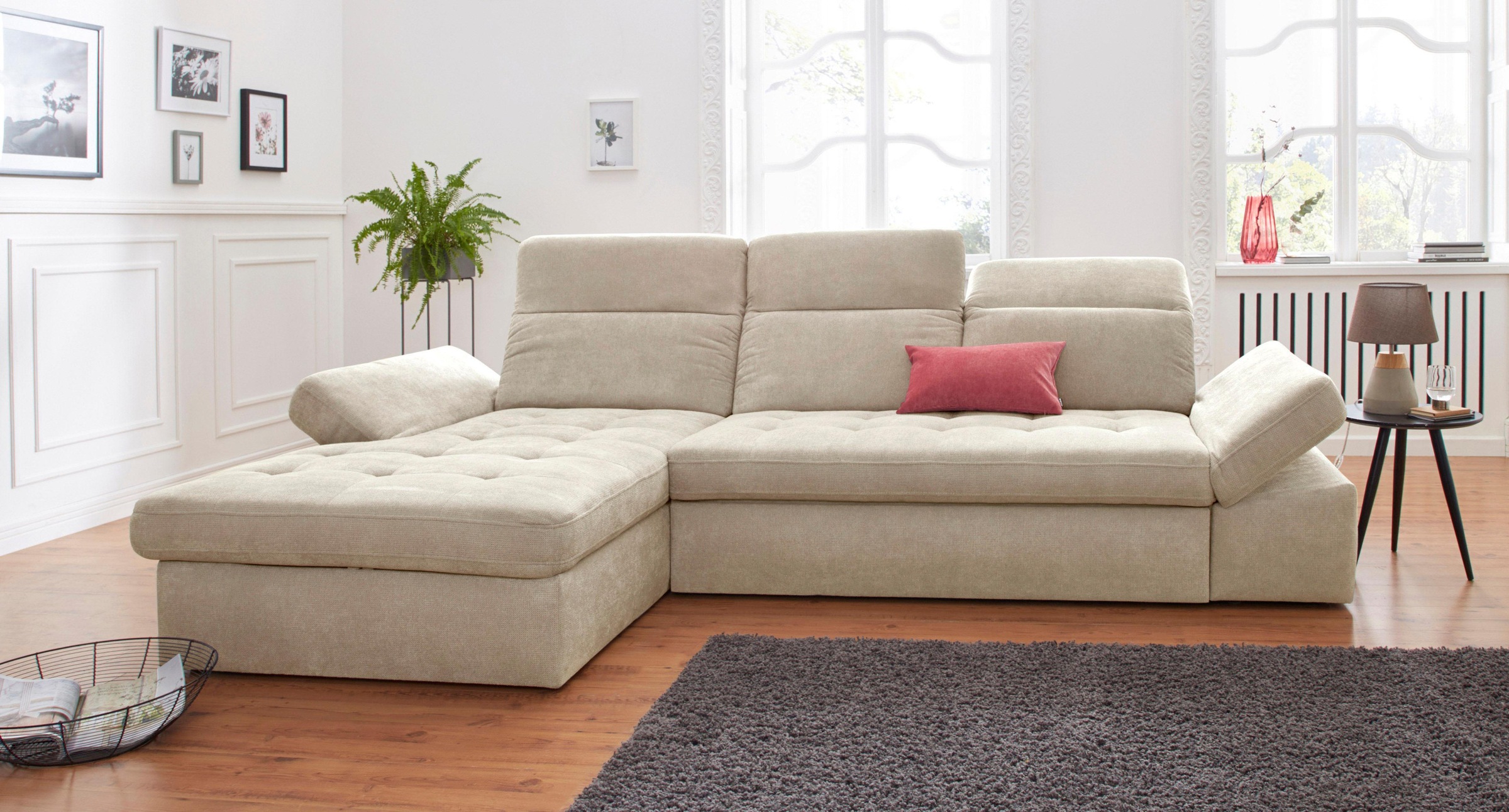 sit&more Ecksofa »Stardust L-Form«, wahlweise mit Bettfunktion und Bettkast günstig online kaufen