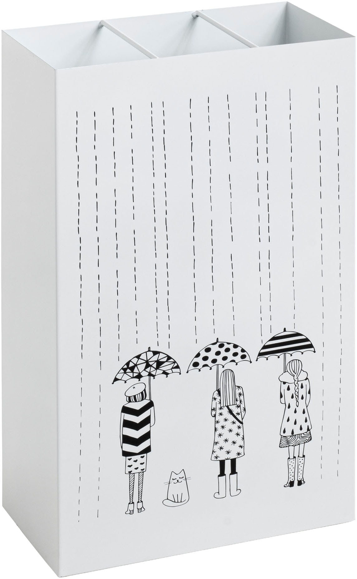 HAKU Schirmständer »Regenschirmständer, Schirmkorb« rechteckig - aus Metall Weiß - B/T/H 30/16/48 cm