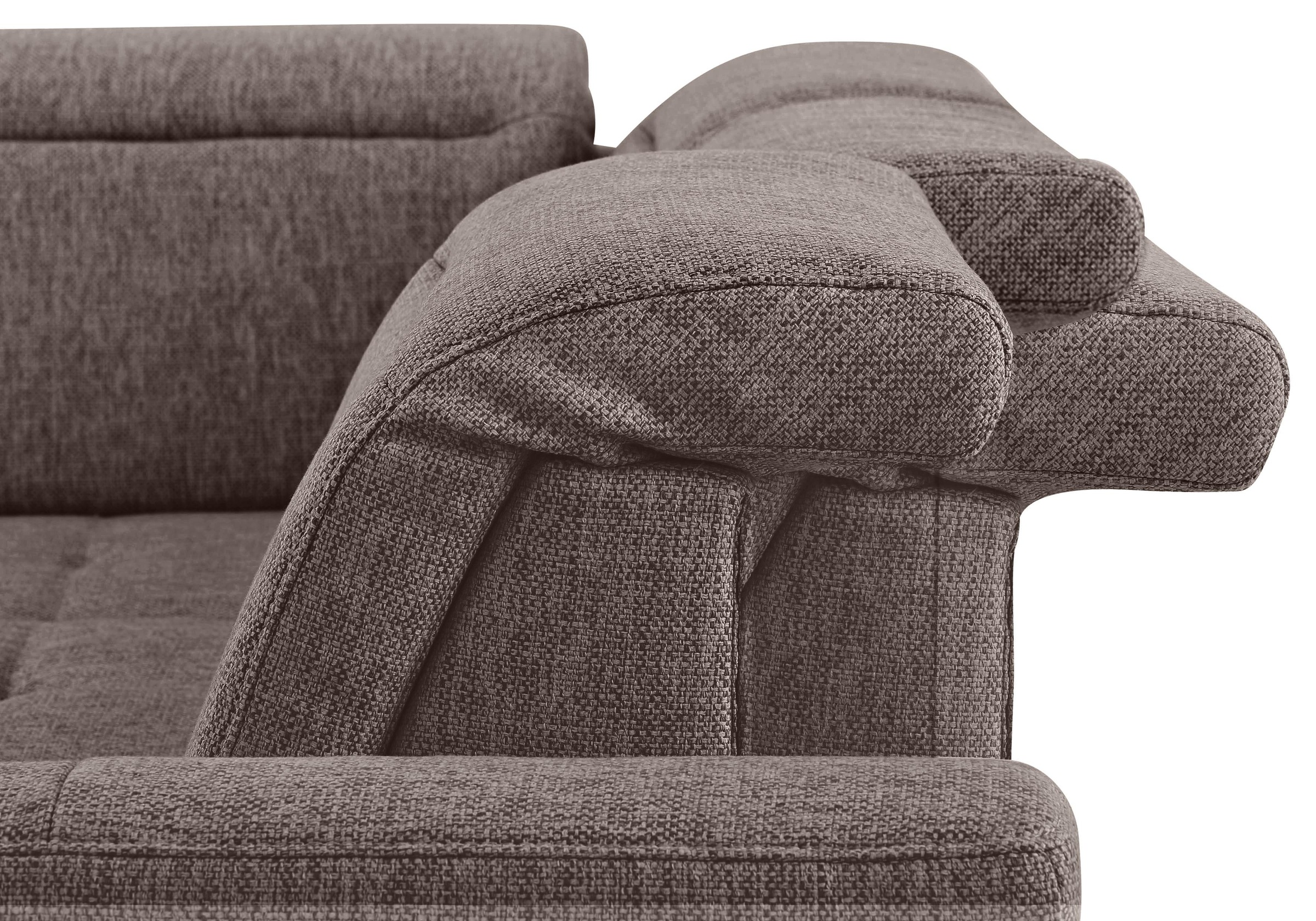Home affaire Ecksofa »Solvei L-Form«, wahlweise auch mit Kopfteilverstellung und Bettfunktion, Federkern