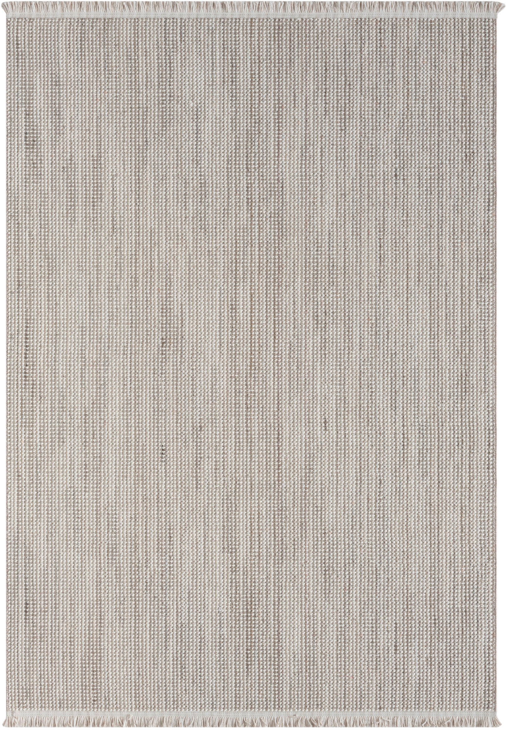 my home Teppich »Vals«, rechteckig, 7 mm Höhe, Uni Farben, meliert, Sisal-Optik, auch in rund erhältlich, mit Fransen