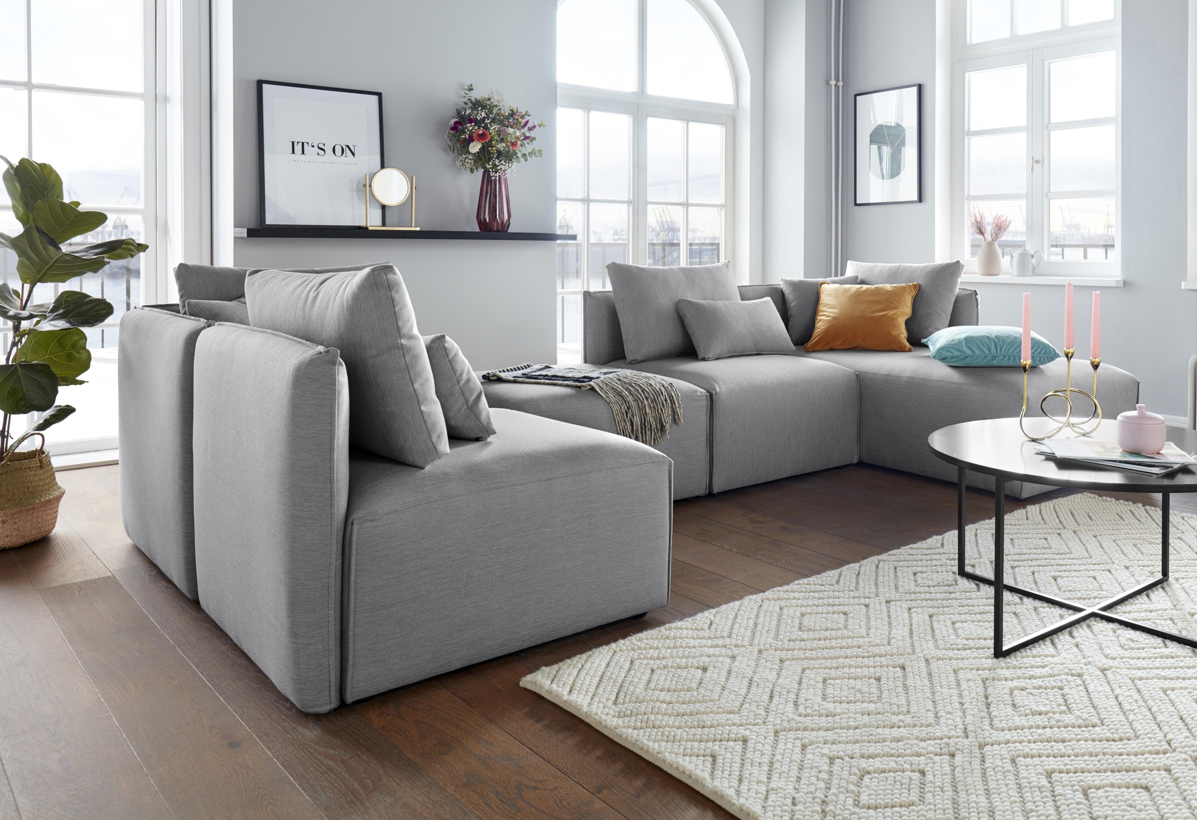 andas Wohnlandschaft "Nöre U-Form" 5 Teile, in vielen Bezugsqualitäten und günstig online kaufen
