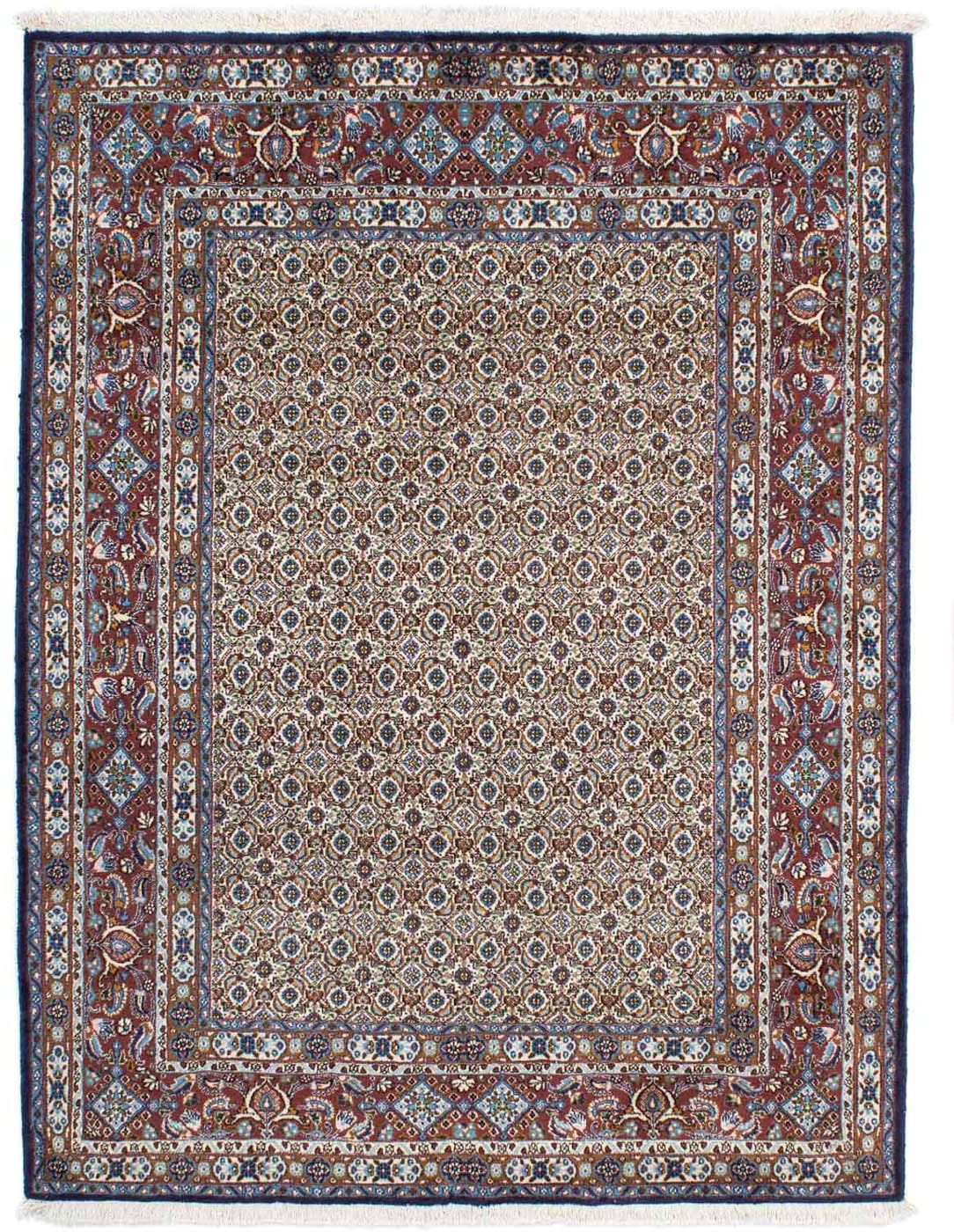 morgenland Wollteppich »Moud Stark Gemustert Beige 198 x 148 cm«, rechtecki günstig online kaufen