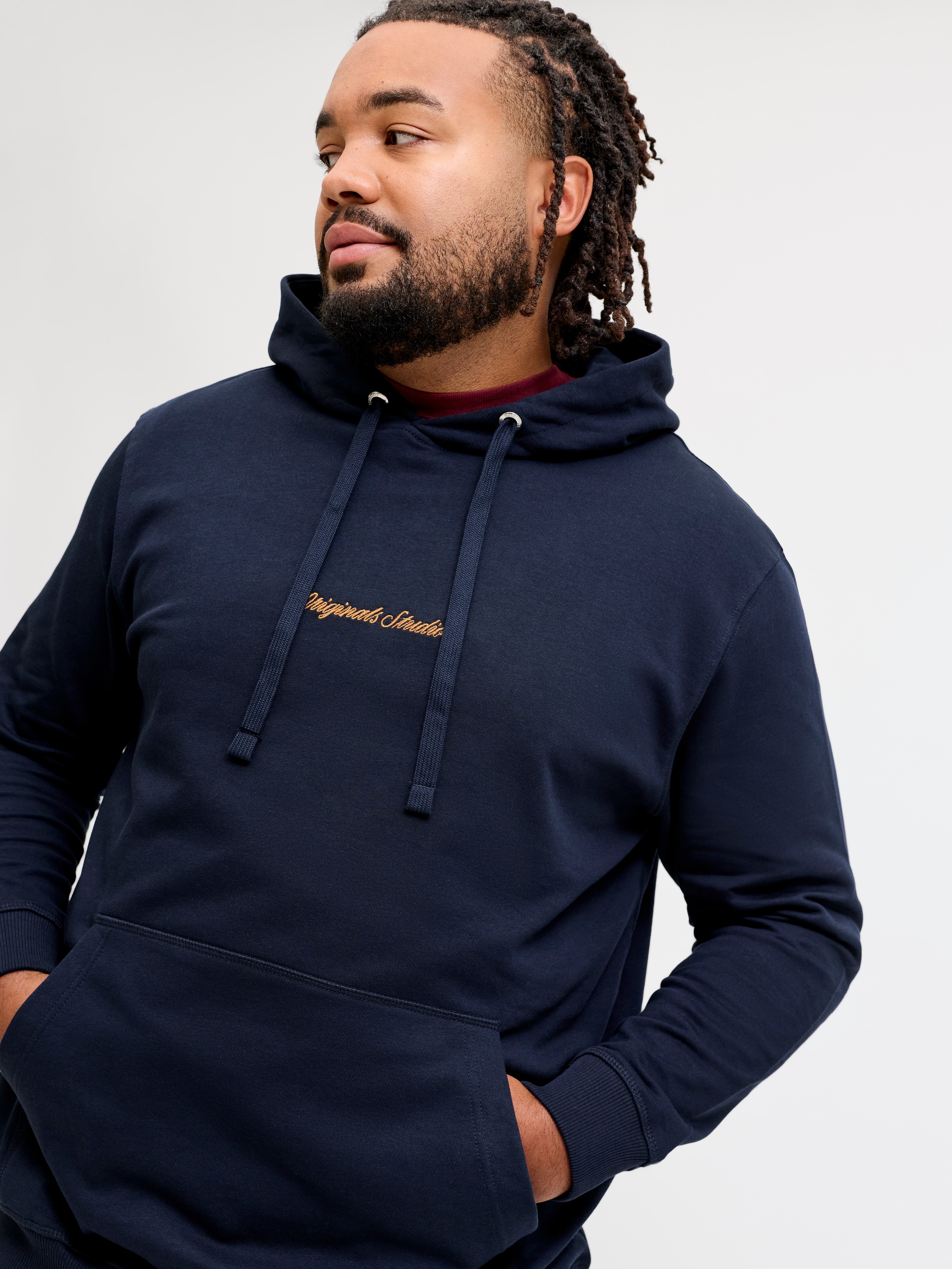 Jack & Jones PlusSize Kapuzensweatshirt »JORNORREBRO EMB SWEAT HOOD PLS«, Baumwollmischung, regular fit
