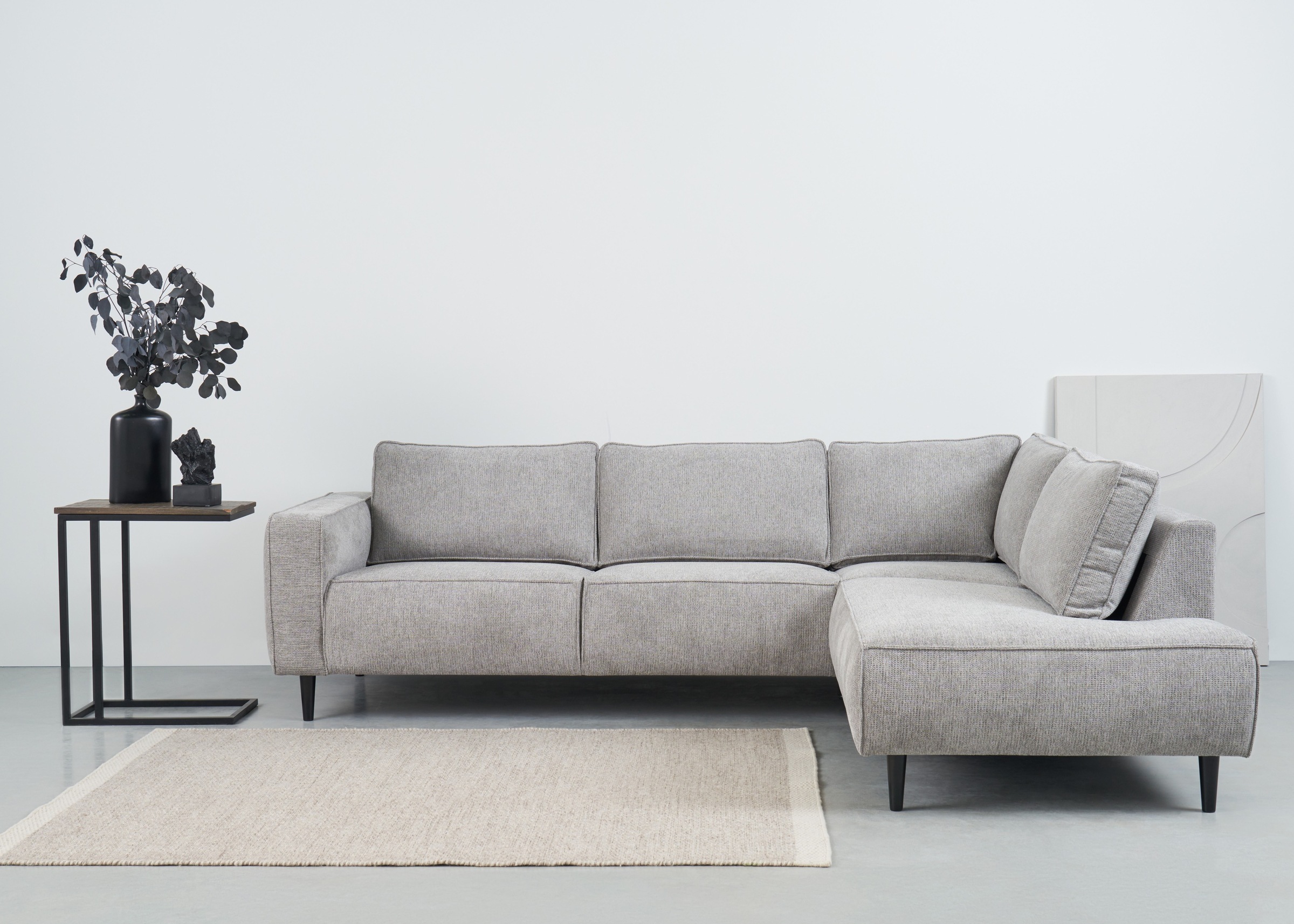 Places of Style Ecksofa »Fumone, Lederoptik oder Soft-Touch Chenille«, Brei günstig online kaufen