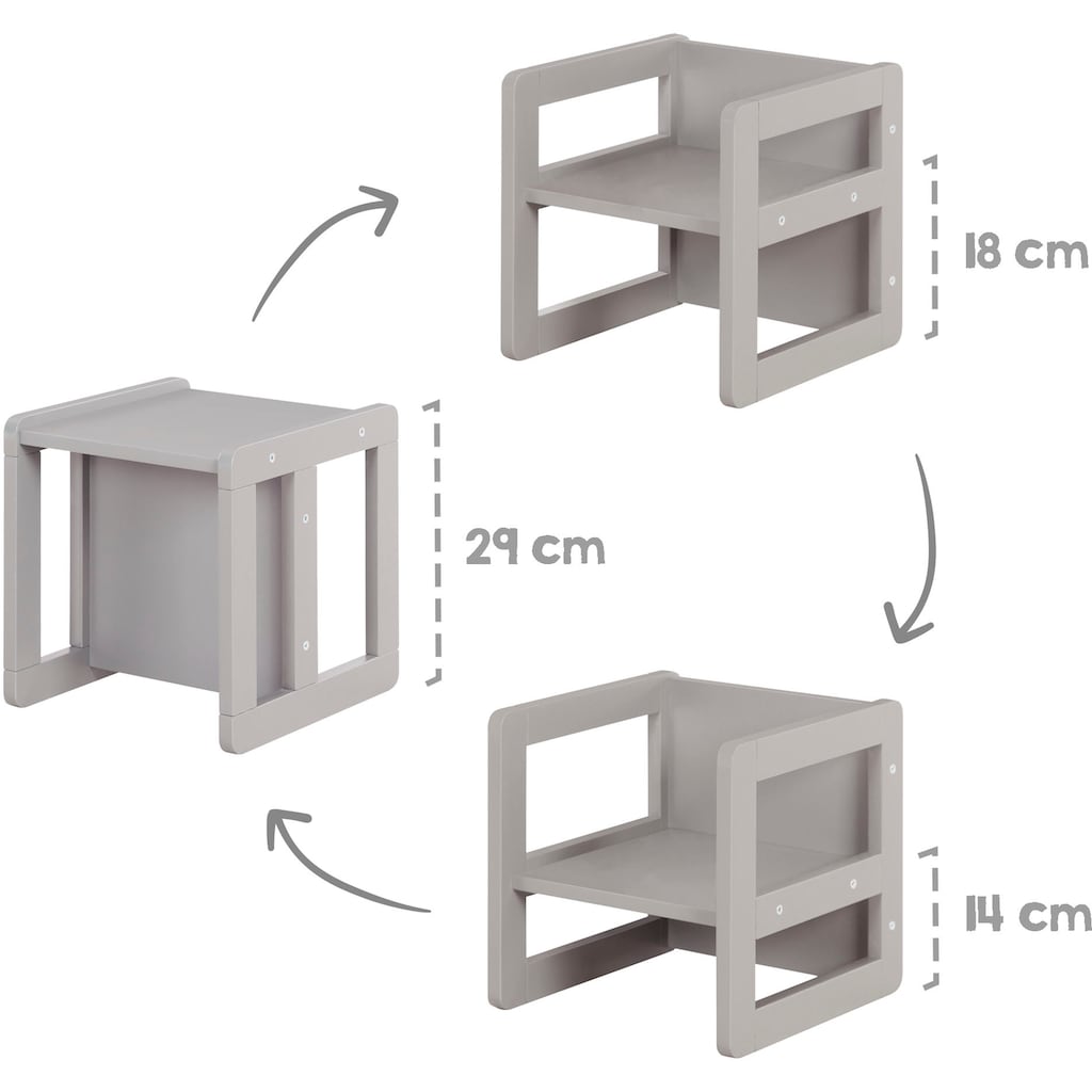 roba® Kindersitzgruppe »3in1, grau«