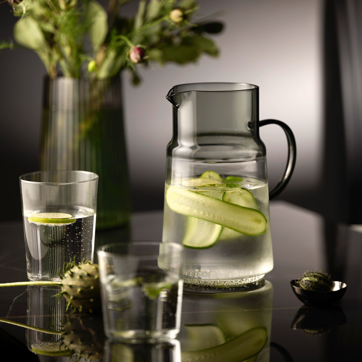 APS Kanne »Ø 13 cm, H: 23 cm, 2 Liter , Glas, Polypropylen, Silikon« 2 l 1 Stk. tlg. Deckel aus 18/8 Edelstahl
