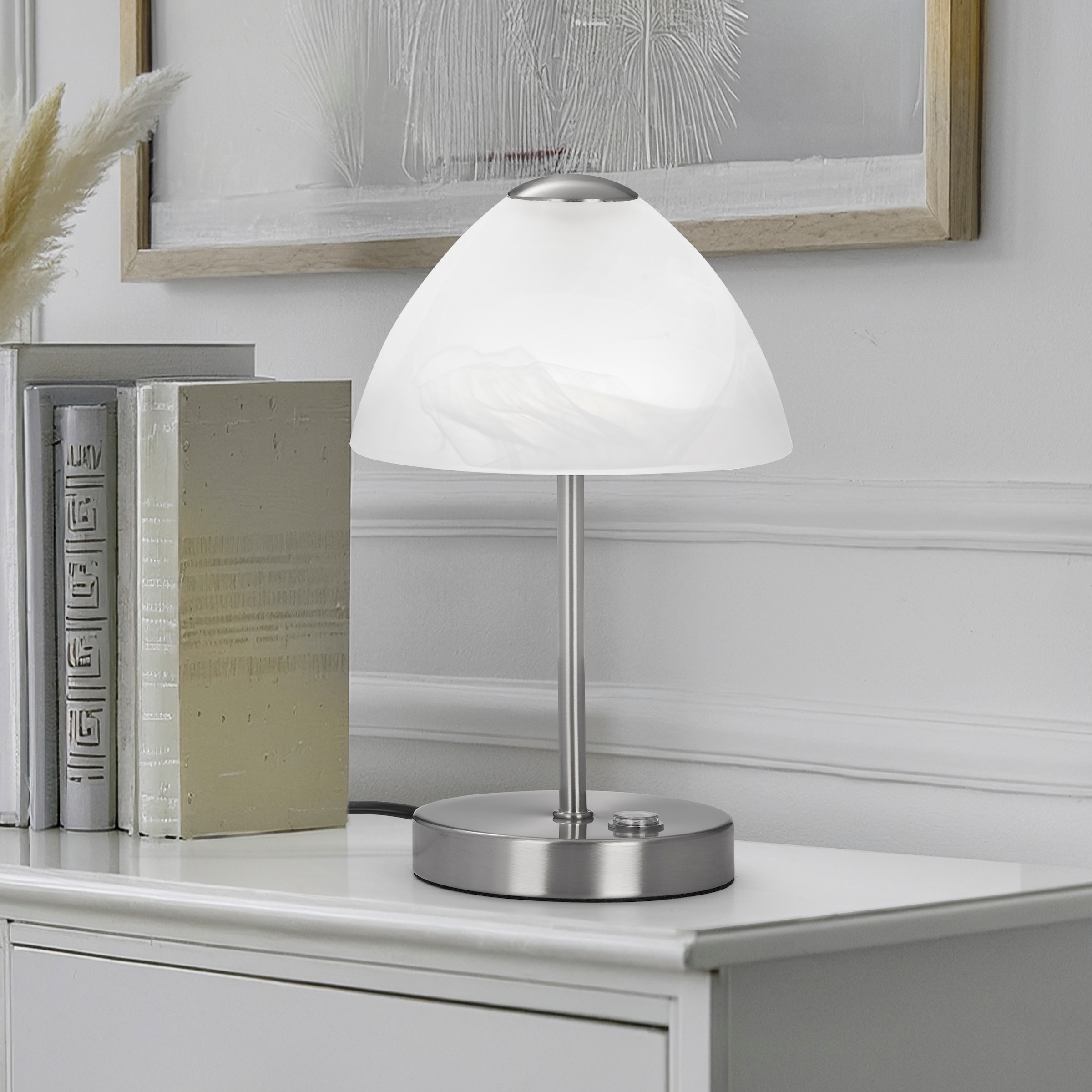 REALITY Leuchten LED Tischleuchte »Queen« LED-Board 1 Stk. Warmweiß Tischlampe mit 4 fach TOUCH-Dimmer in klassischem Design