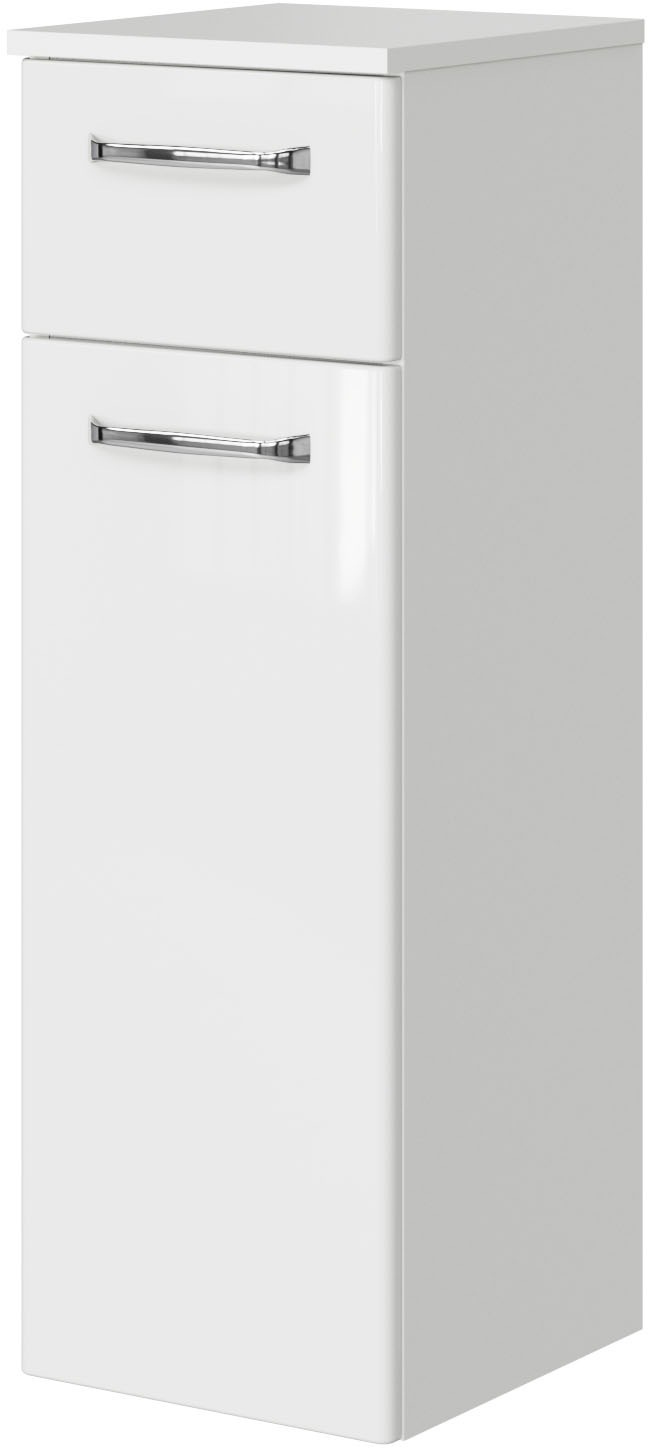 Saphir Badmöbel-Set »Badmöbel-Set Trentino 4-tlg Mineralmarmorwaschtisch,LED-Spiegelschrank«, (5 St.), Badezimmer-Set mit Midischrank und Unterschrank inkl. Türdämpfer
