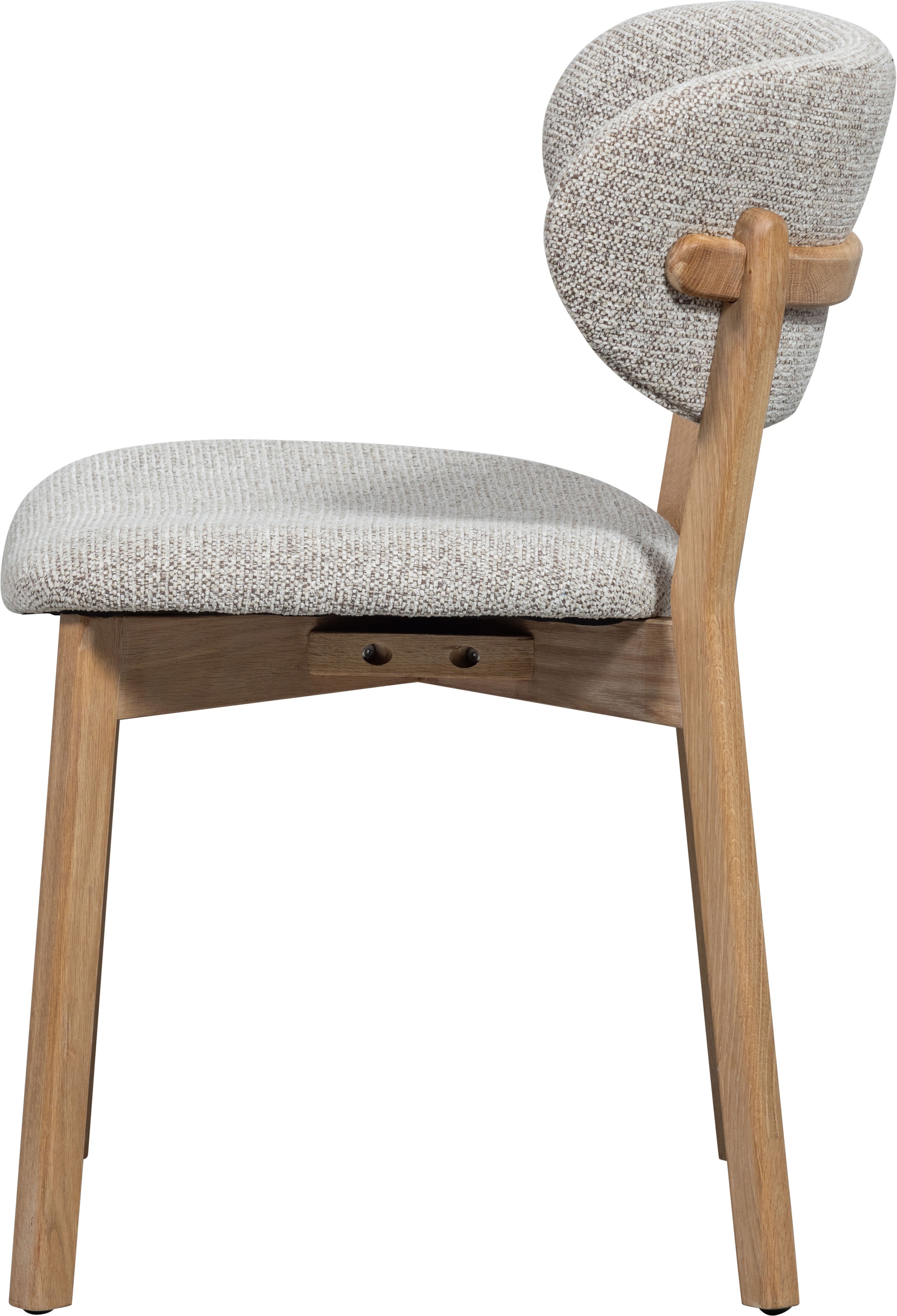 WOOOD Esszimmerstuhl »Udar mit Melange-Gewebe More und Eichengestell H 82 cm« (Set) 2 Stk.(Set, 2 St), strapazierfähiger Stoff, massives Eichenholz, modern