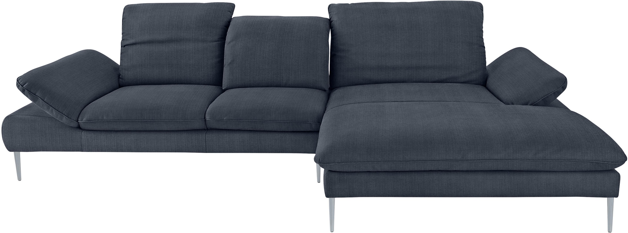 W.SCHILLIG Ecksofa »enjoy&MORE, Designsofa, bequem, zeitlos und elegant, L-Form«, mit Sitztiefenverstellung, Füße silber matt, Breite 340 cm