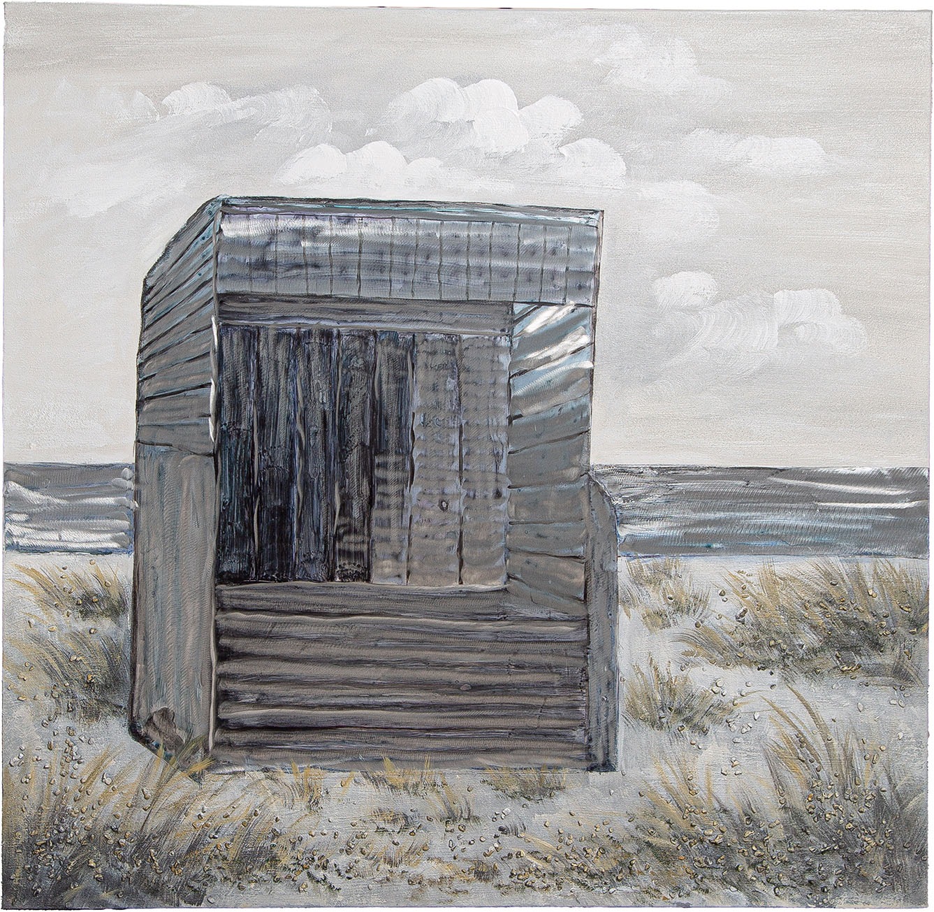 GILDE Leinwandbild »Bild quadratisch Strandkorb« Strandbilder 1 Stk. tlg.