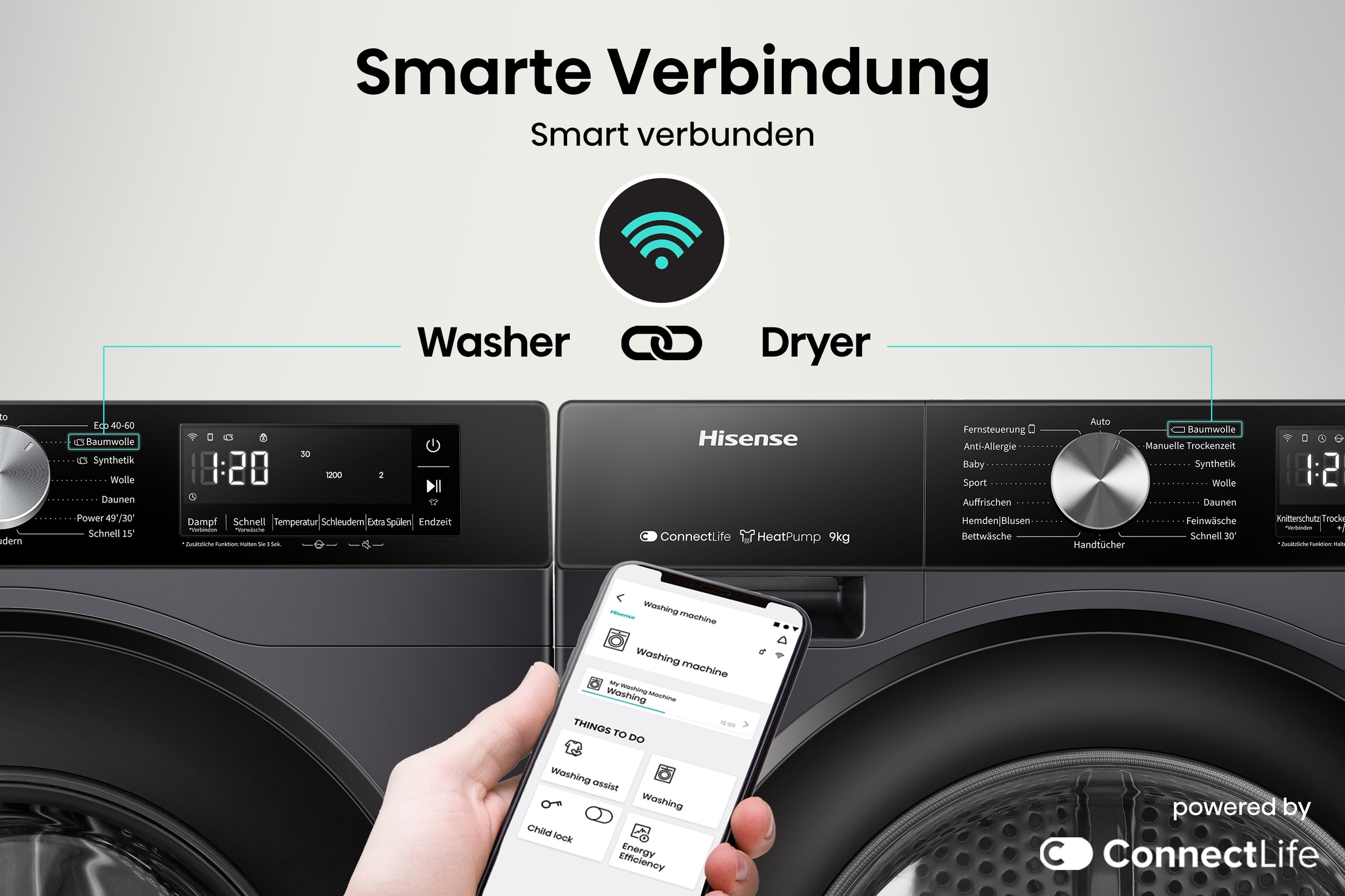 Hisense Wärmepumpentrockner »DH3S902B«, 9 kg