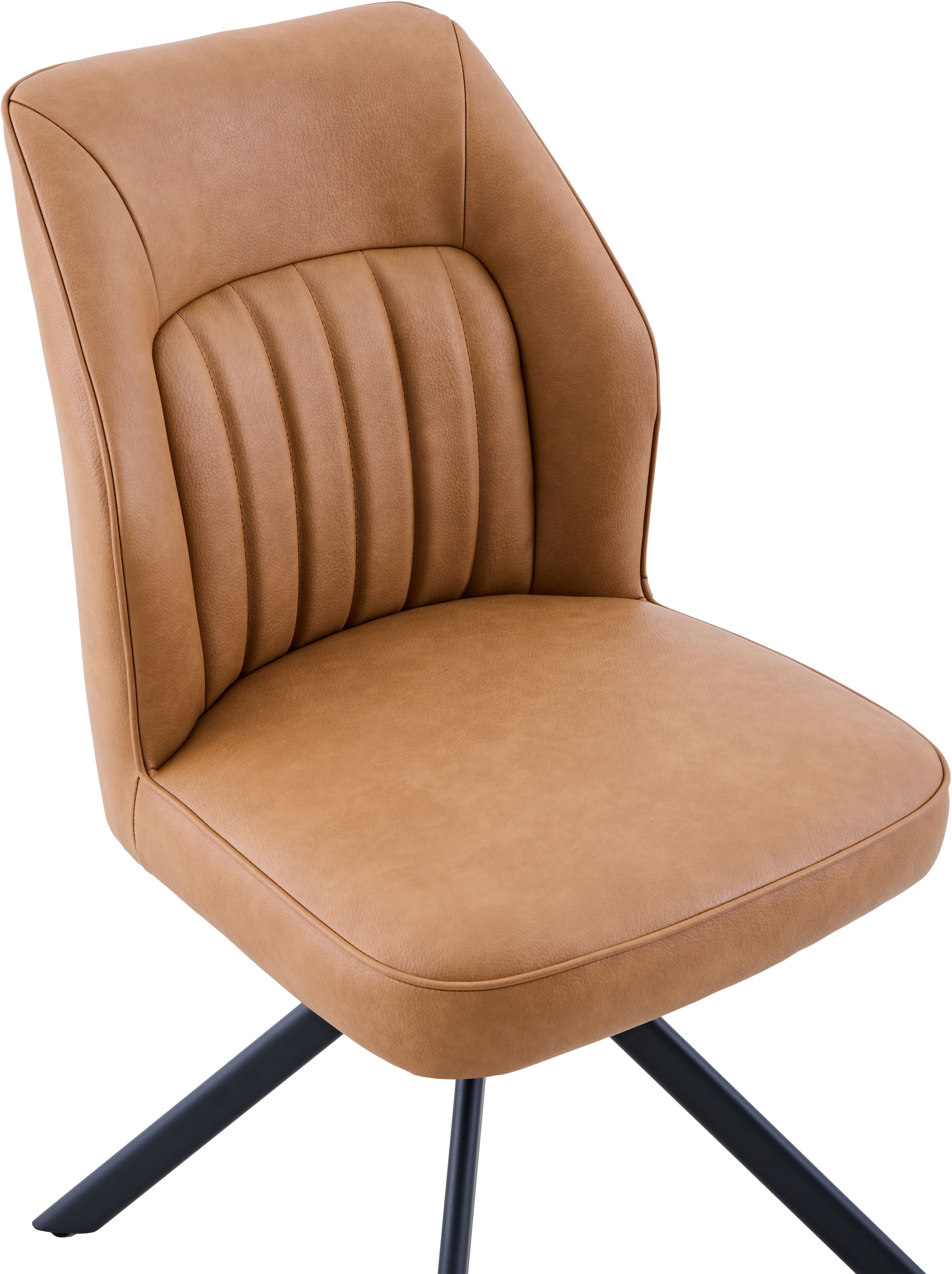 HELA 4-Fußstuhl »PRIZZI« (Set) 2 Stk.4-Fuß, 360° drehbar, Gestell oval, gepolstert, Lederoptik