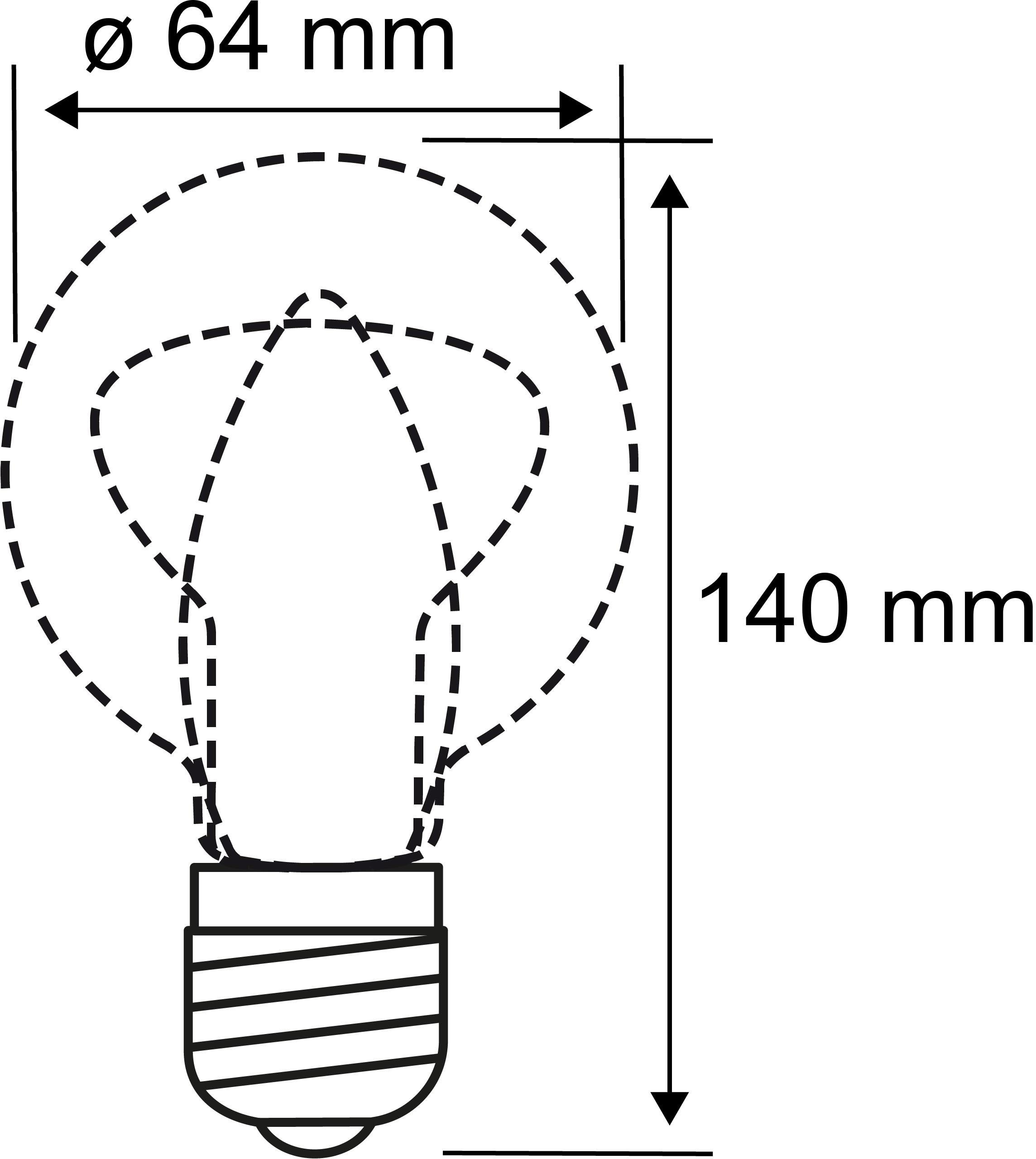 Paulmann LED-Leuchtmittel »Bundle ST64 gold 2x 6,5 W«, E27, 2 St., Extra-Warmweiß