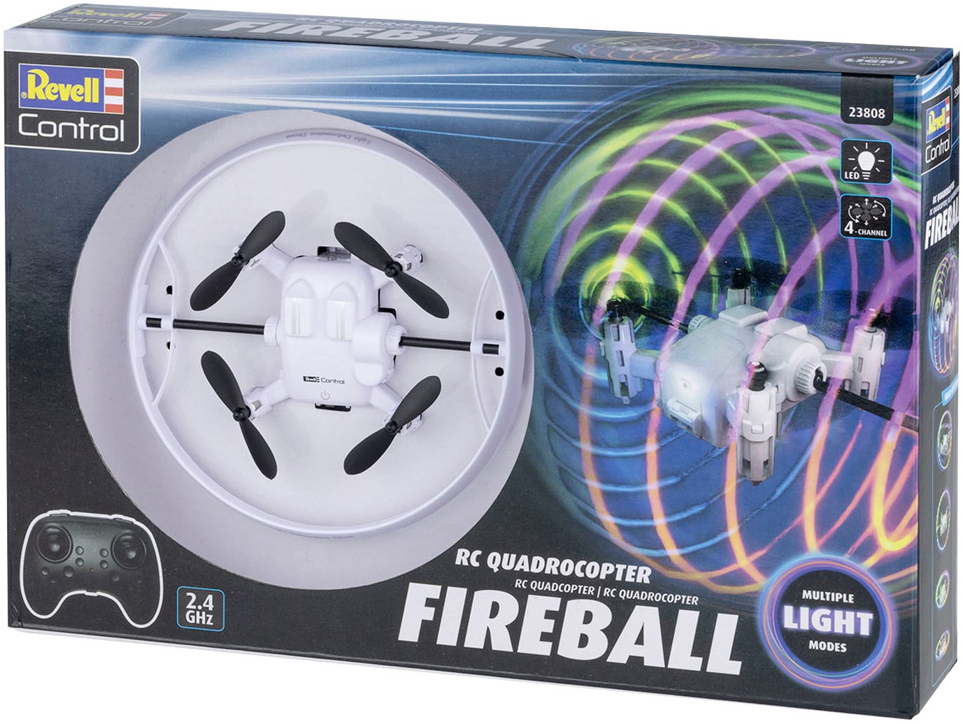 Revell® RC-Quadrocopter »Revell® control, Fireball, 2,4 GHz«, mit LED-Rotationsring für coole Lichteffekte