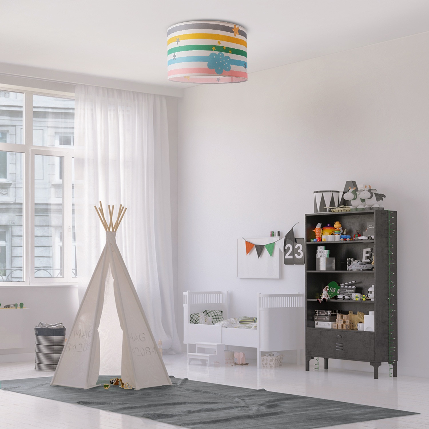 Paco Home Deckenleuchte »Tweet 462«, 1 flammig, Leuchtmittel E27   ohne Leu günstig online kaufen