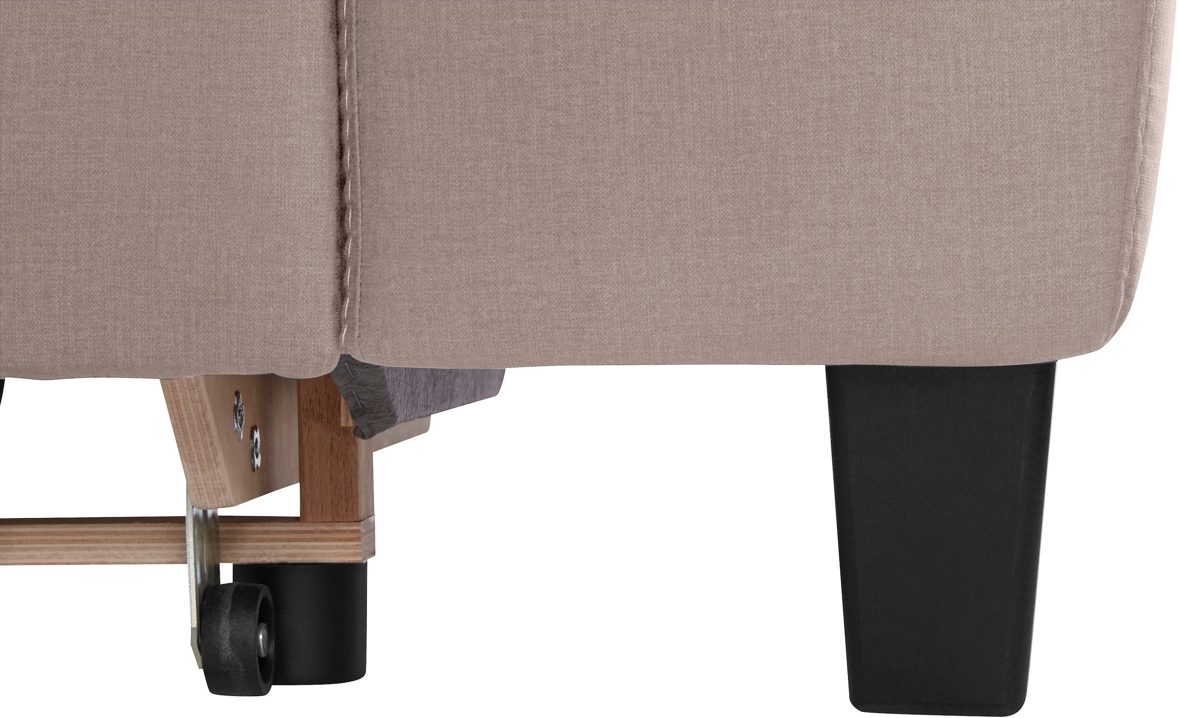 COTTA Polstergarnitur »Morven L-Form«, (Set), Set bestehend aus: Ecksofa mit Kopfteilverstellung & Hocker