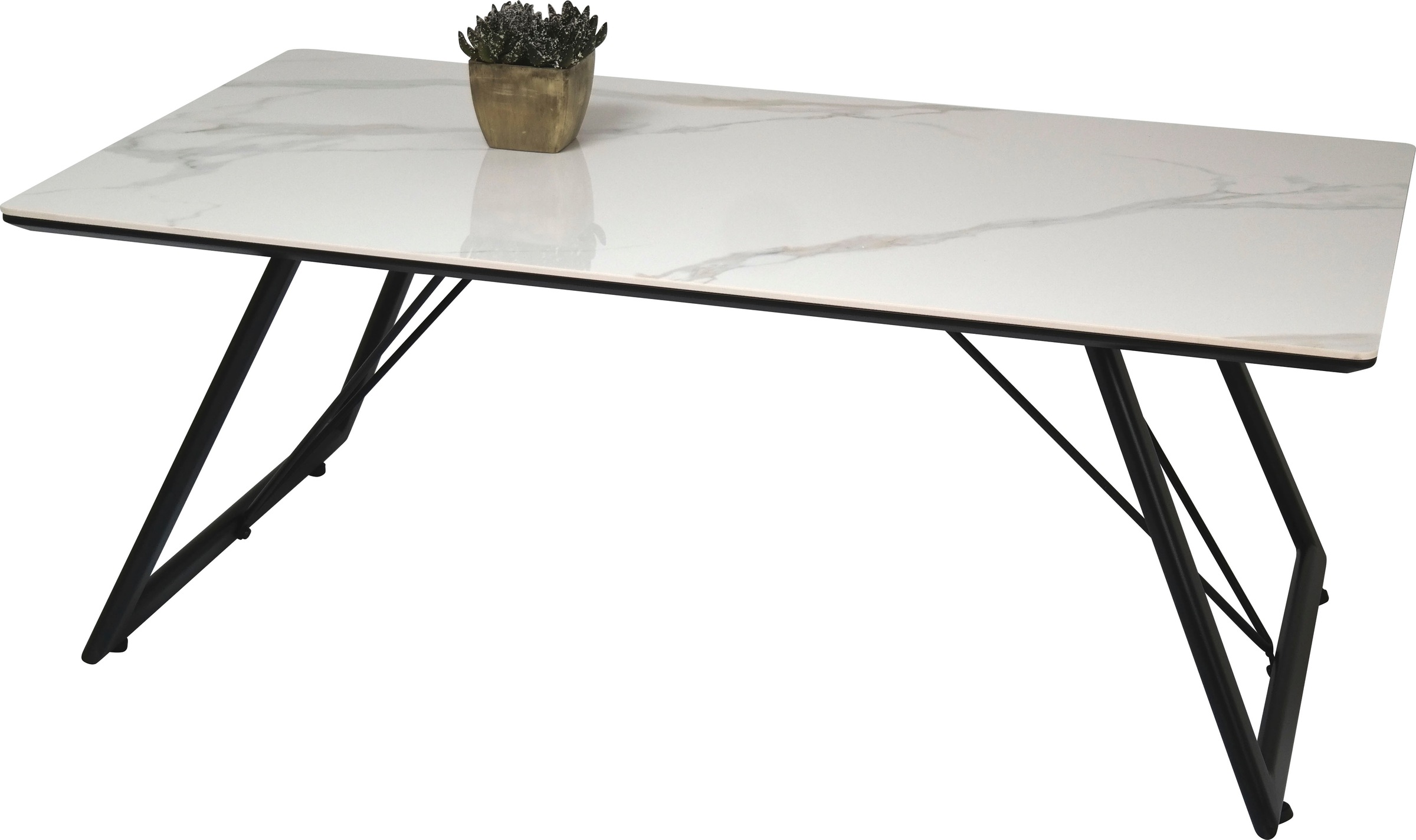 Couchtisch Chloe grau Keramik Hochglanz Nachbildung B/H/T: ca. 110x42x60 cm günstig online kaufen