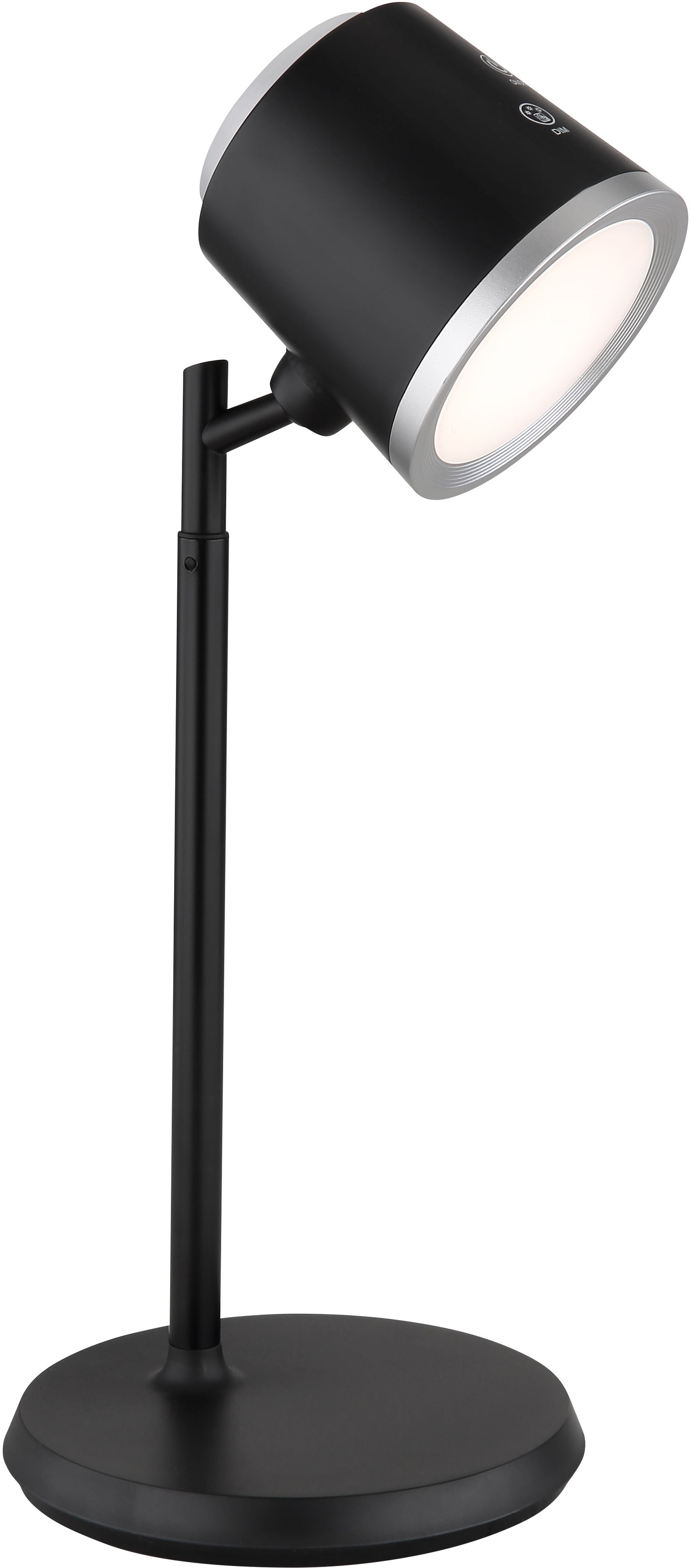 GLOBO LIGHTING LED Tischleuchte »MEEYA«, Leuchtmittel LED-Modul | LED fest integriert, Tischlampe/Arbeitszimmer/Bürotischleuchte/schwarz/Touch Ein/Aus