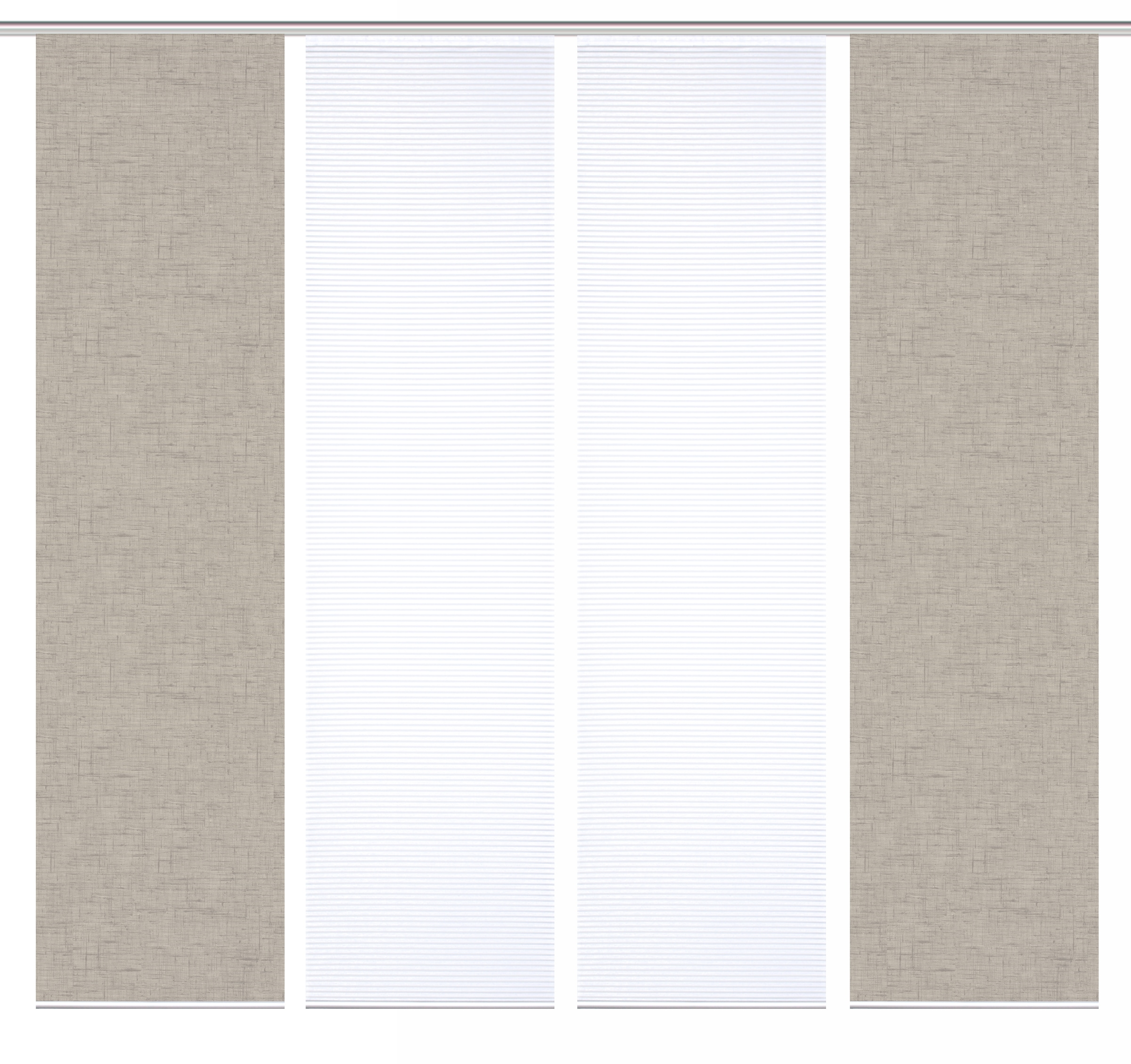 HOME in green Schiebegardine »ESTRA« Paneelwagen 4 Stk. tlg. SET DIGITALDRUCK,BAMBUSOPTIK RECYCELT