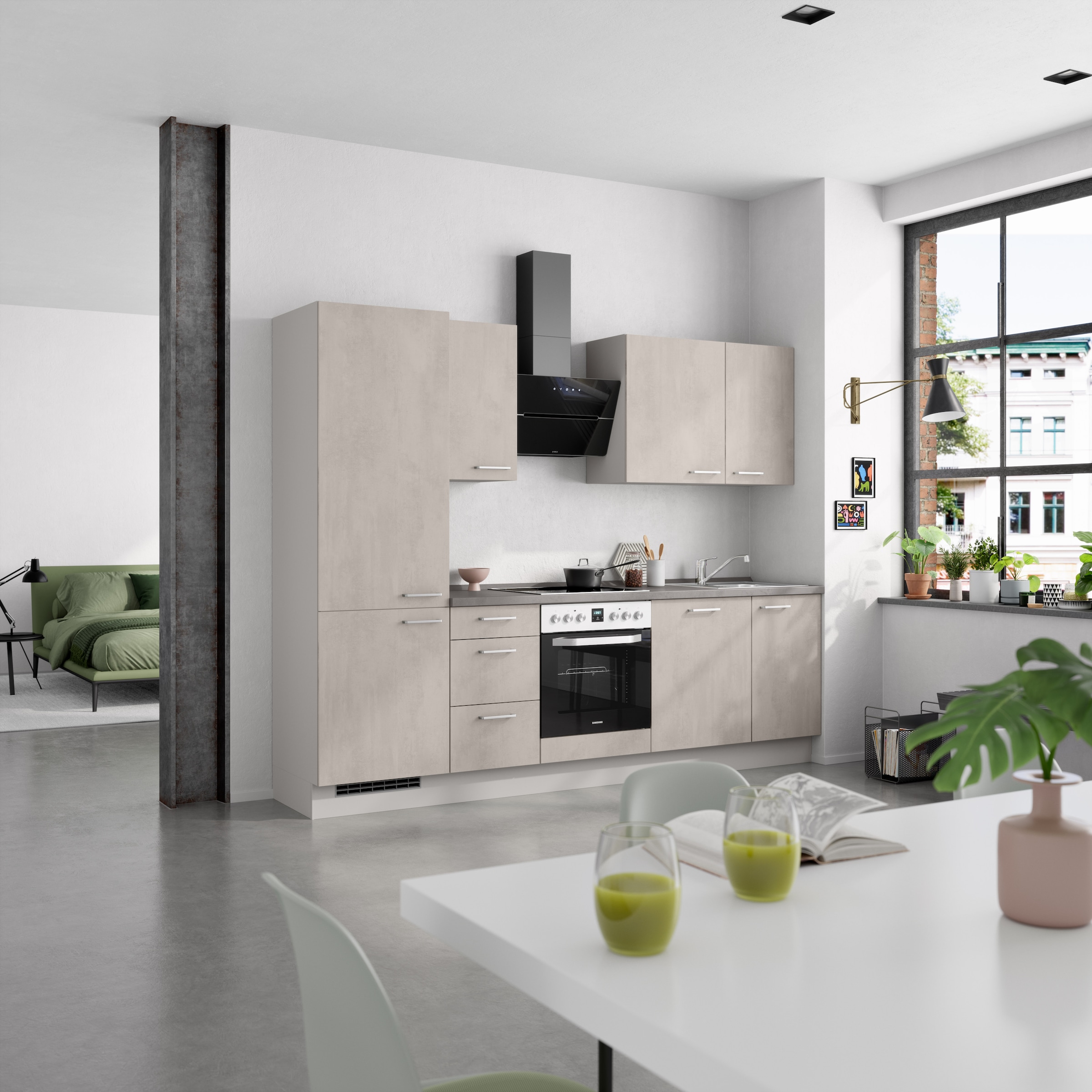 nobilia® Küchenzeile »"Riva II"«, vormontiert, Ausrichtung wählbar, Breite 270 cm, wahlw. mit E-Geräten
