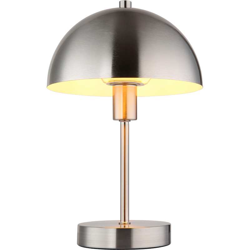 GLOBO LIGHTING Tischleuchte »ATOMA I« E14 1 Stk. Tischlampe Nachttischlampe Deko-Tischleuchte Schlafzimmer Nickel matt