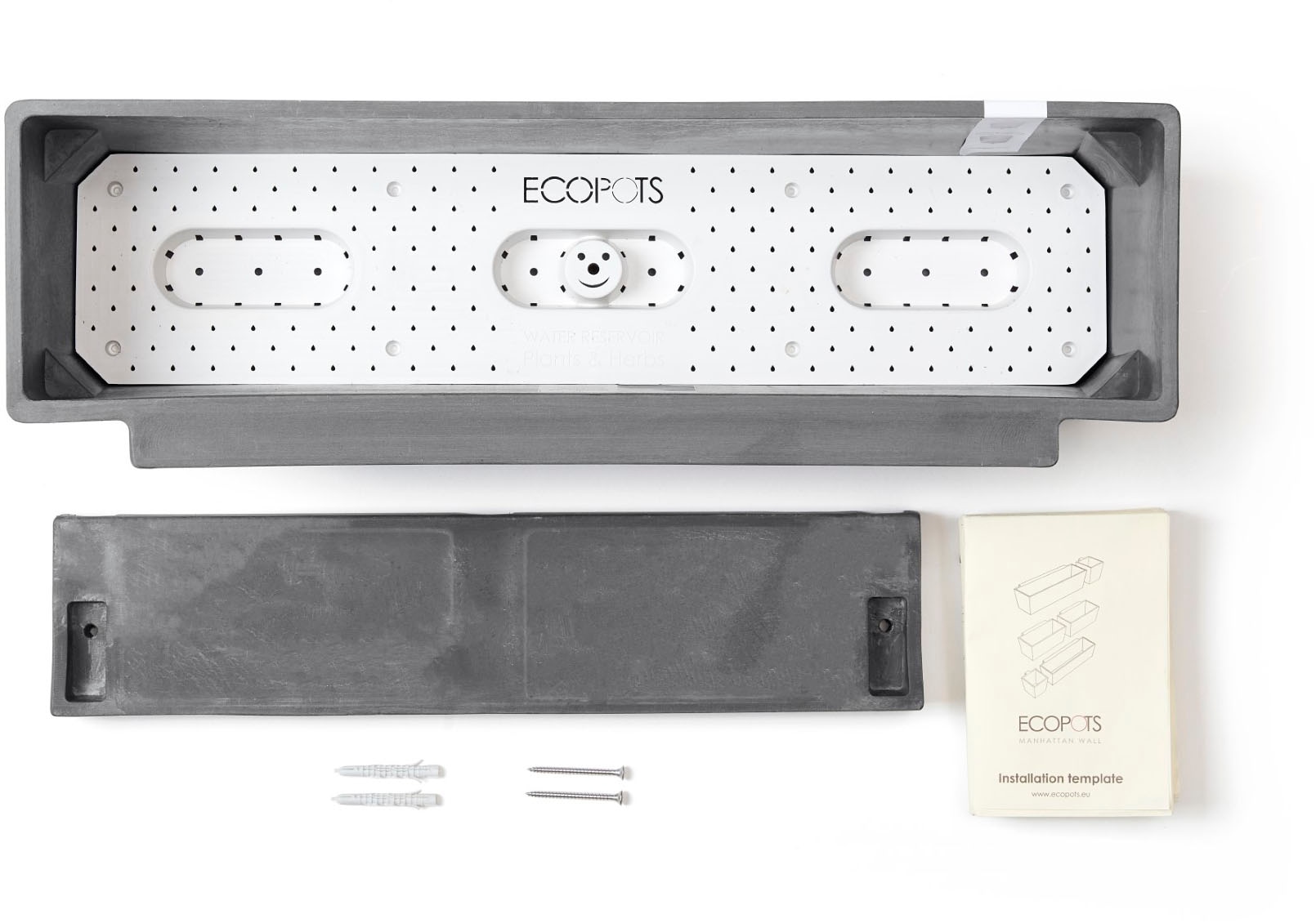 ECOPOTS Blumentopf »MANHATTAN L Grey« BxTxH: 17,2x17,515 cm