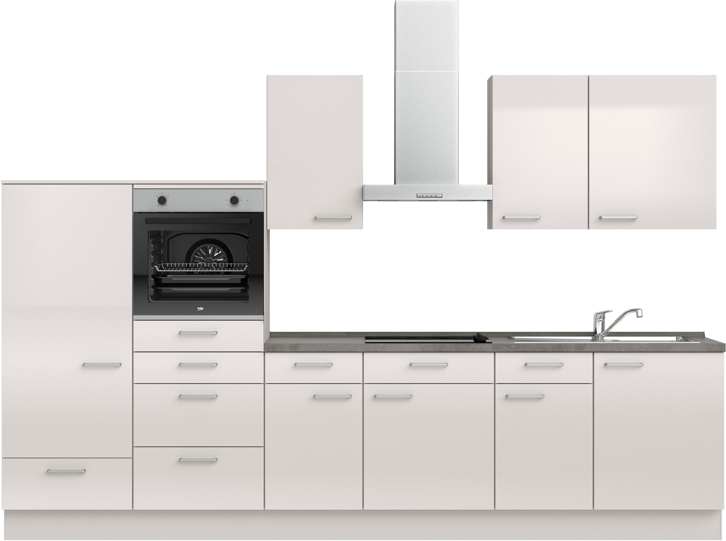 nobilia® Küchenzeile »"Flash I"« vormontiert, Ausrichtung wählbar, Breite 3 günstig online kaufen