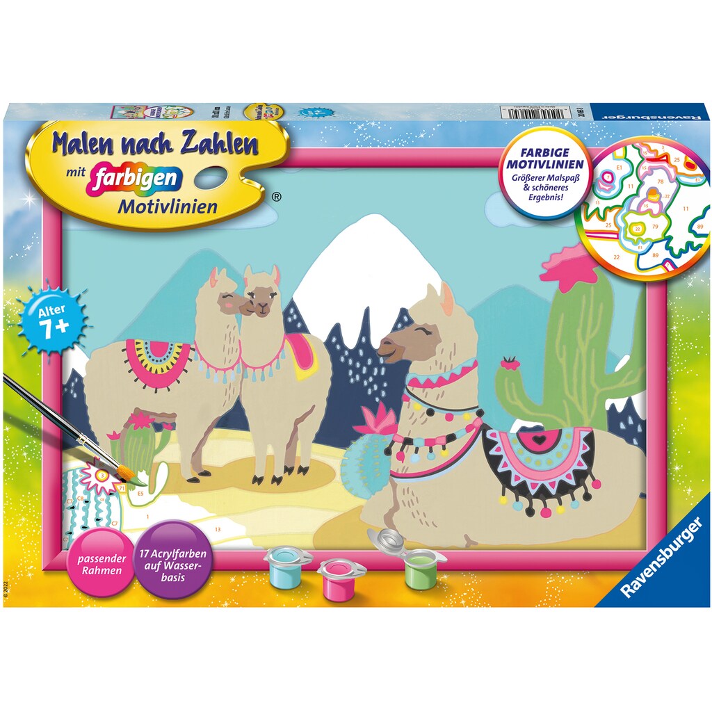 Ravensburger Malen nach Zahlen »Glückliche Lamas«