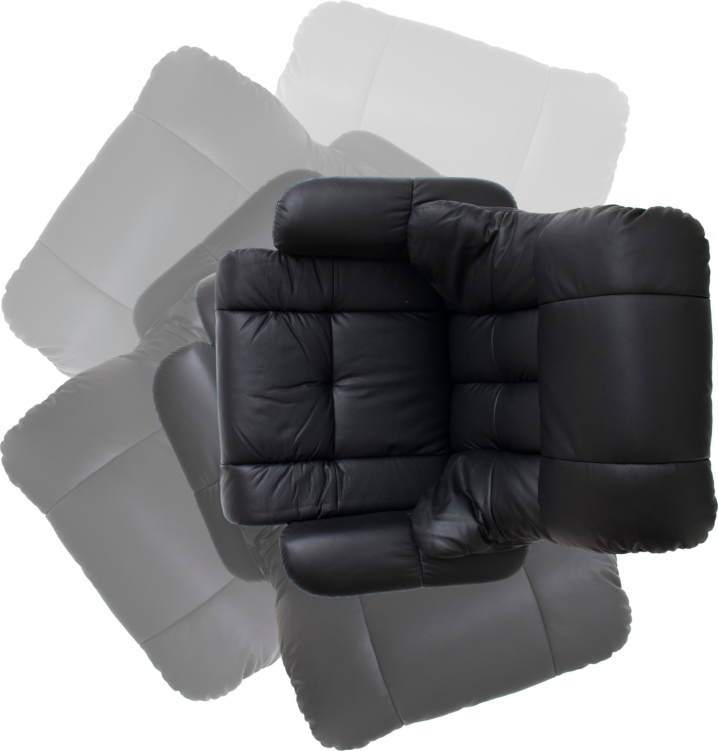 MCA furniture Relaxsessel »Calgary«, Fernsehsessel 360°drehbar inkl. Hocker mit Lederbezug