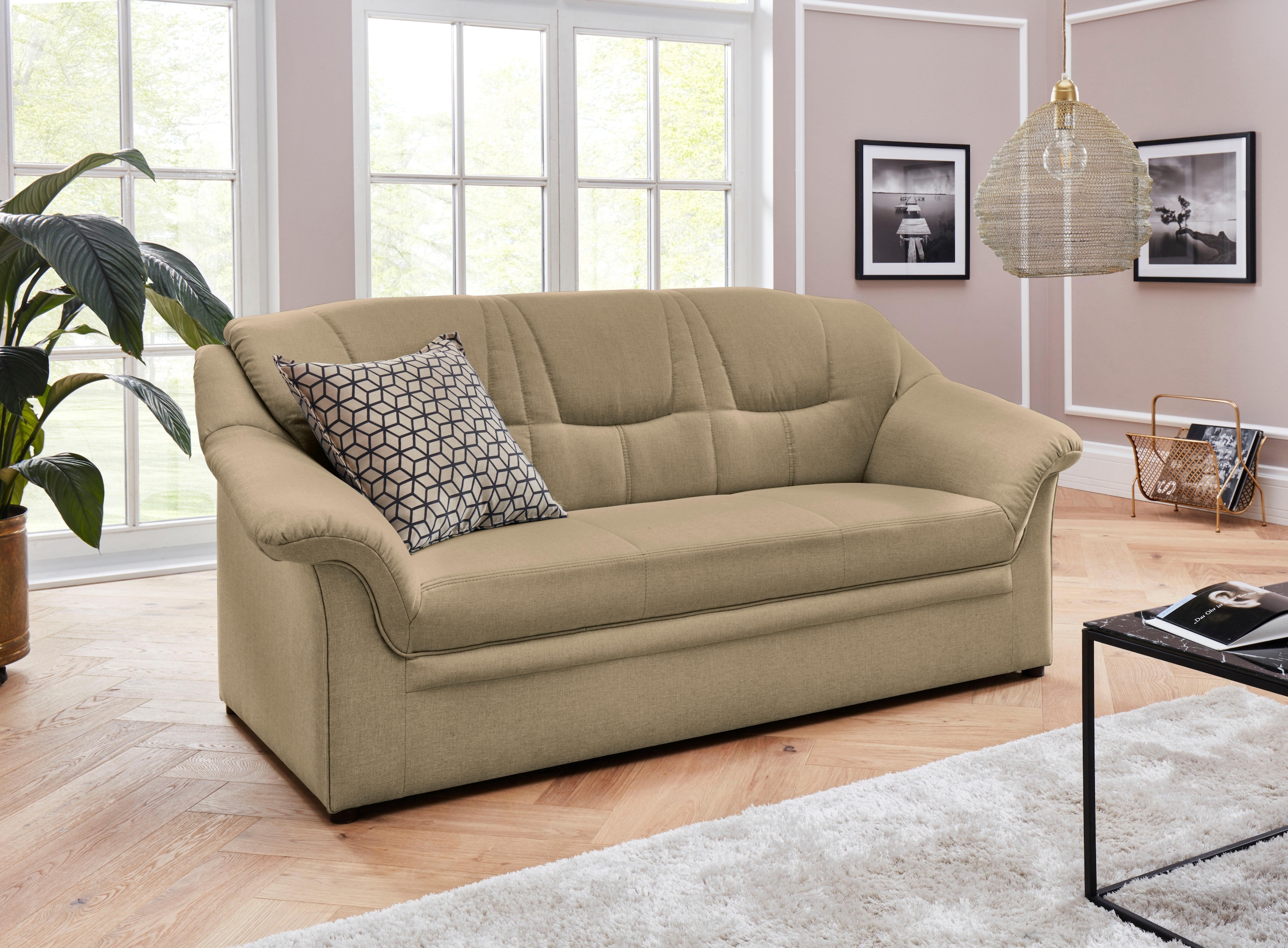 DOMO collection 2,5-Sitzer »Mezia kompakt für kleine Räume, Breite 184cm, komfortabel und zeitlos,«