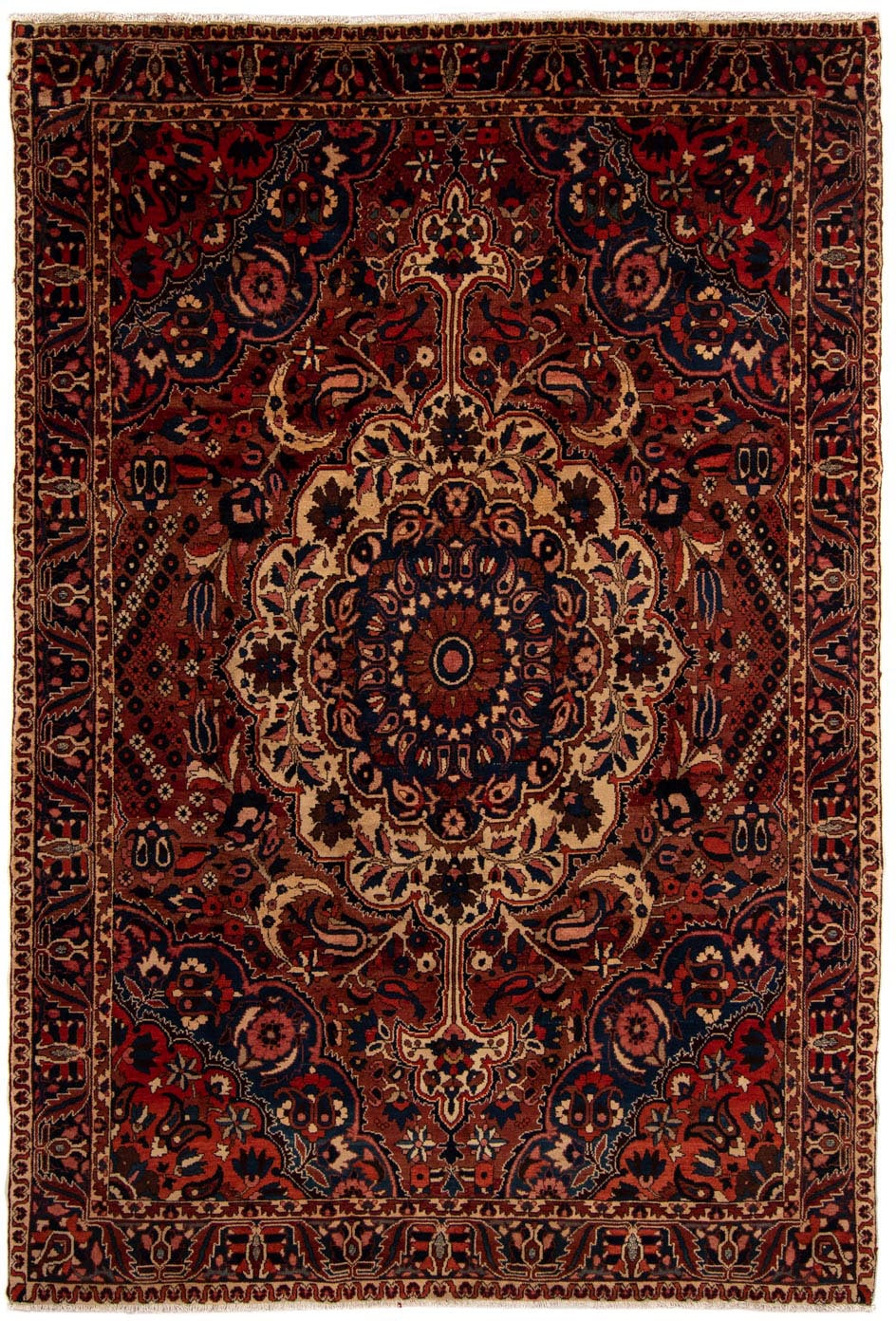 morgenland Wollteppich »Bachtiar Medaillon Marrone 342 x 224 cm«, rechtecki günstig online kaufen