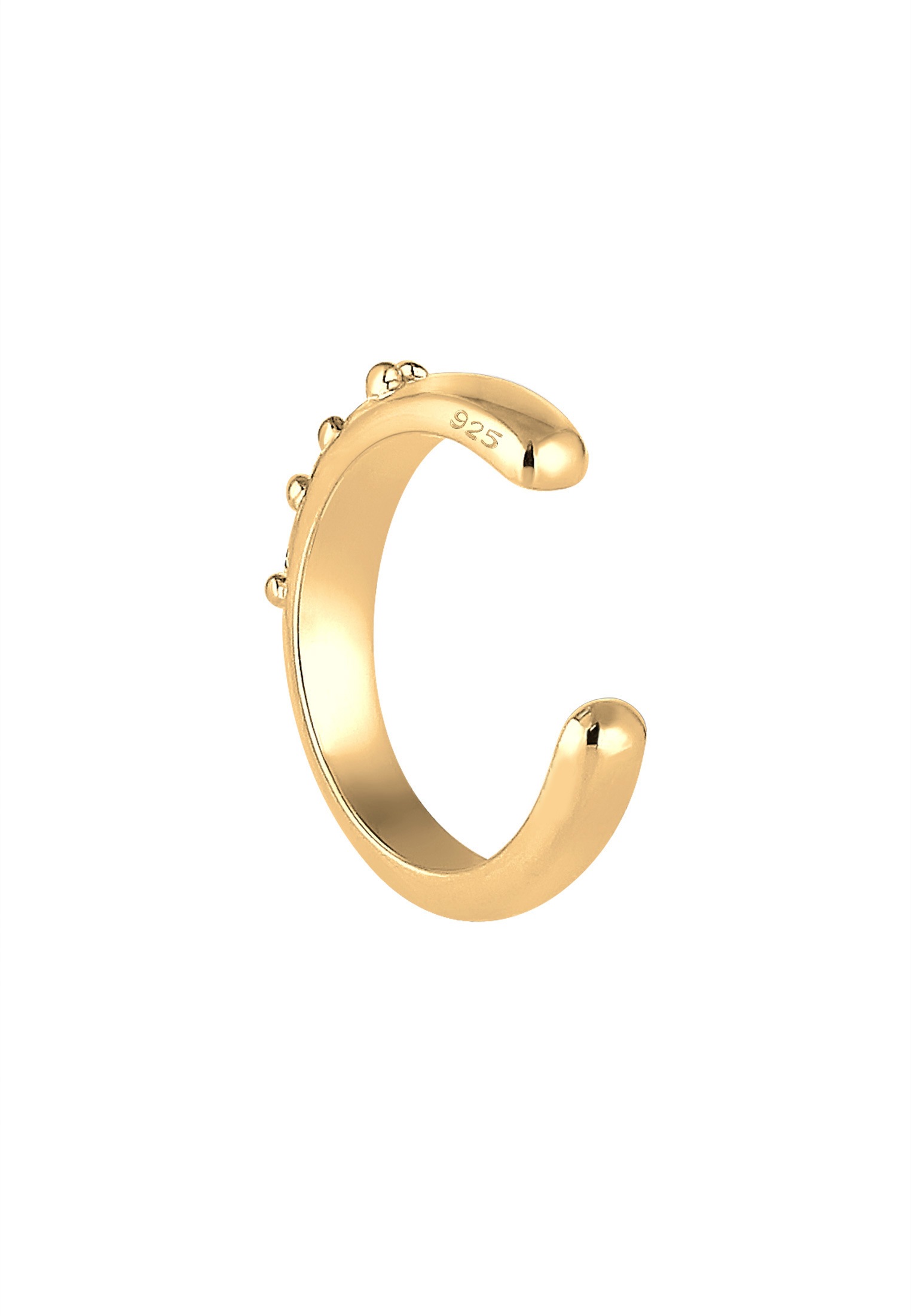 Elli Single-Ohrhaken »Earcuff Single Glas Kristalle Weiß 925 Sterling Silber«