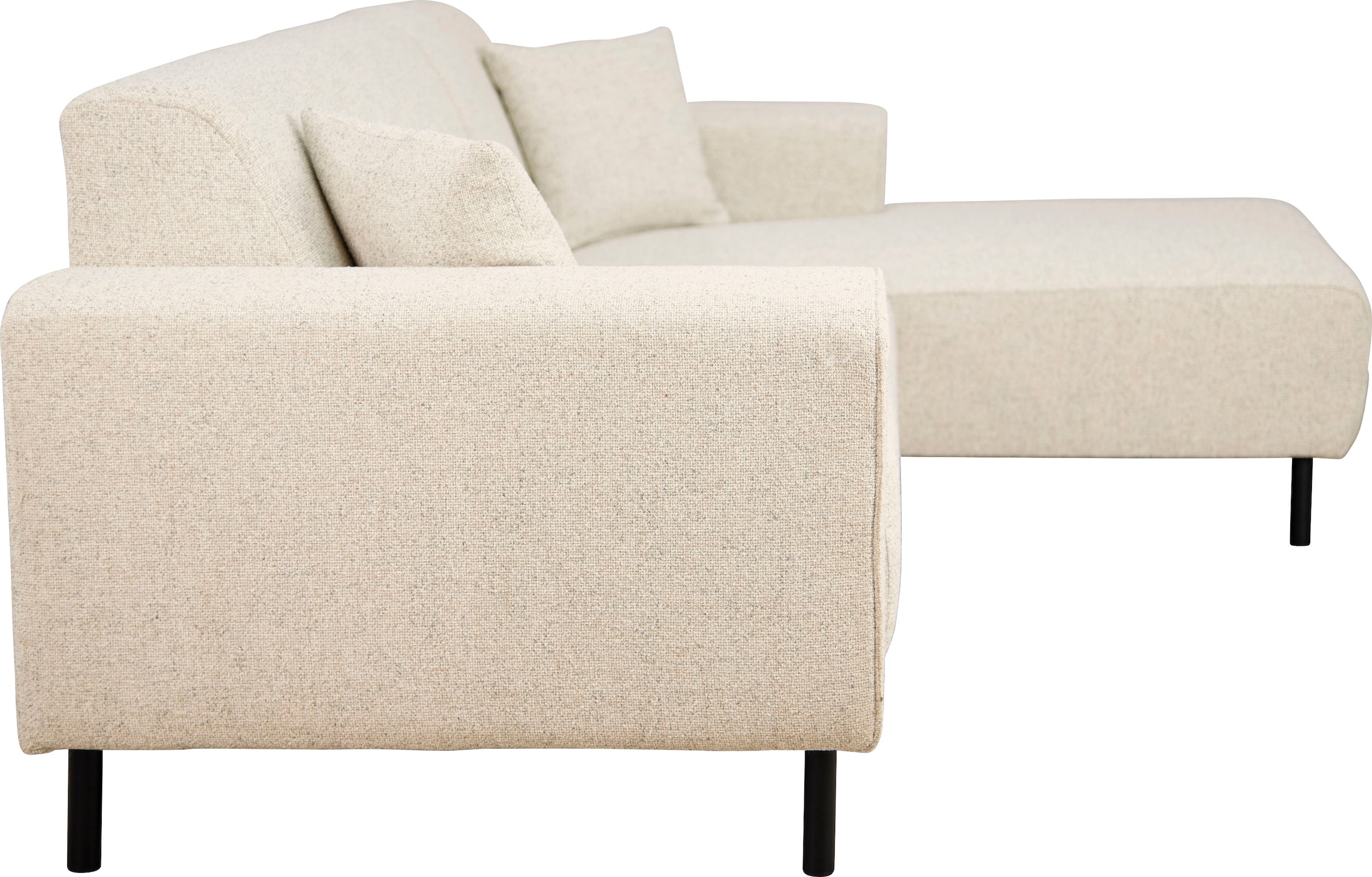Home affaire Ecksofa »ARROS L-Form mit Wellenunterfederung, Maße B/T/H: 235/163/81 cm«, incl. Zierkissen, mit Recamiere rechts/links bestellbar, auch in Cord