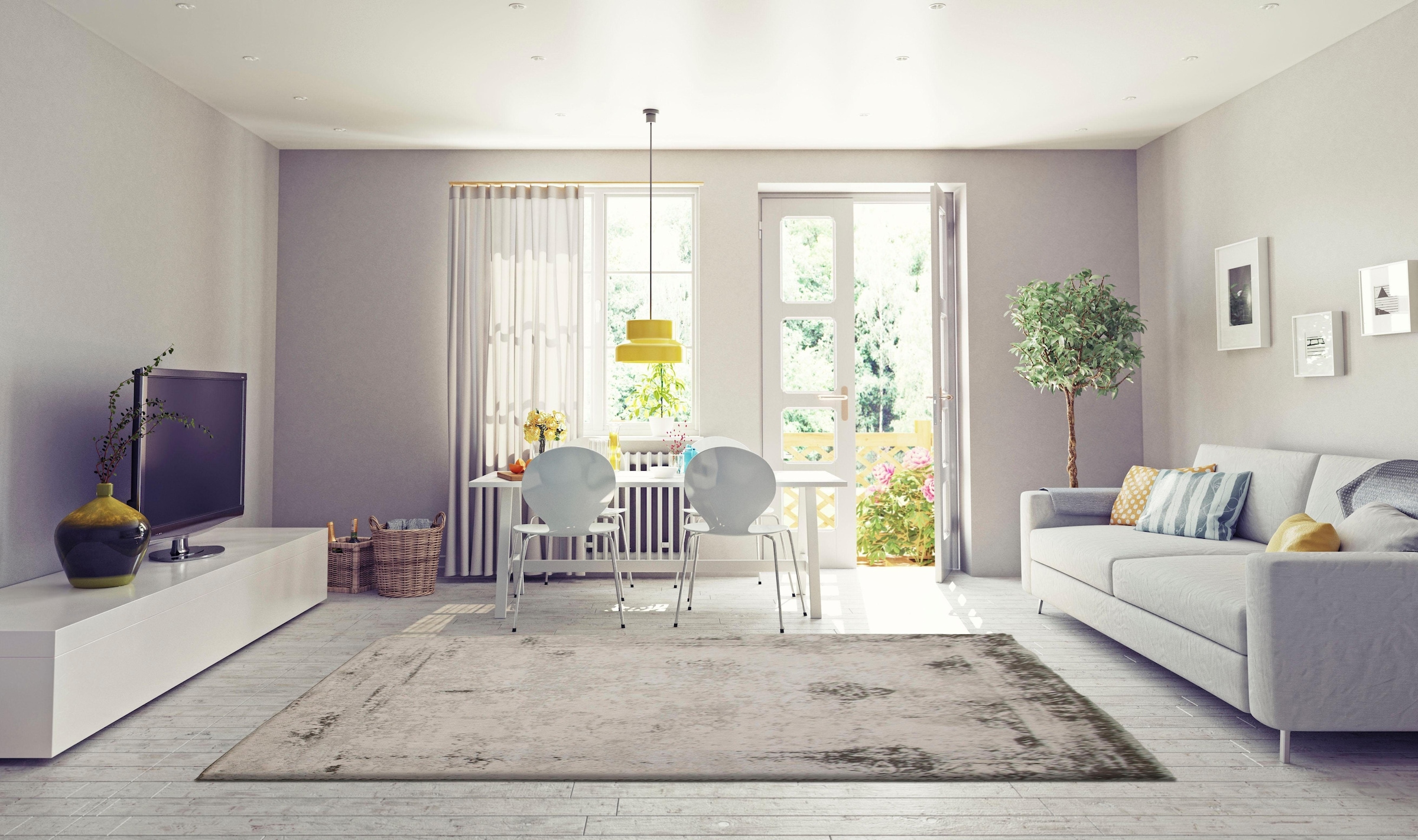 my home Teppich »Bosco«, rechteckig, 10 mm Höhe, Vintage Design, Wohnzimmer
