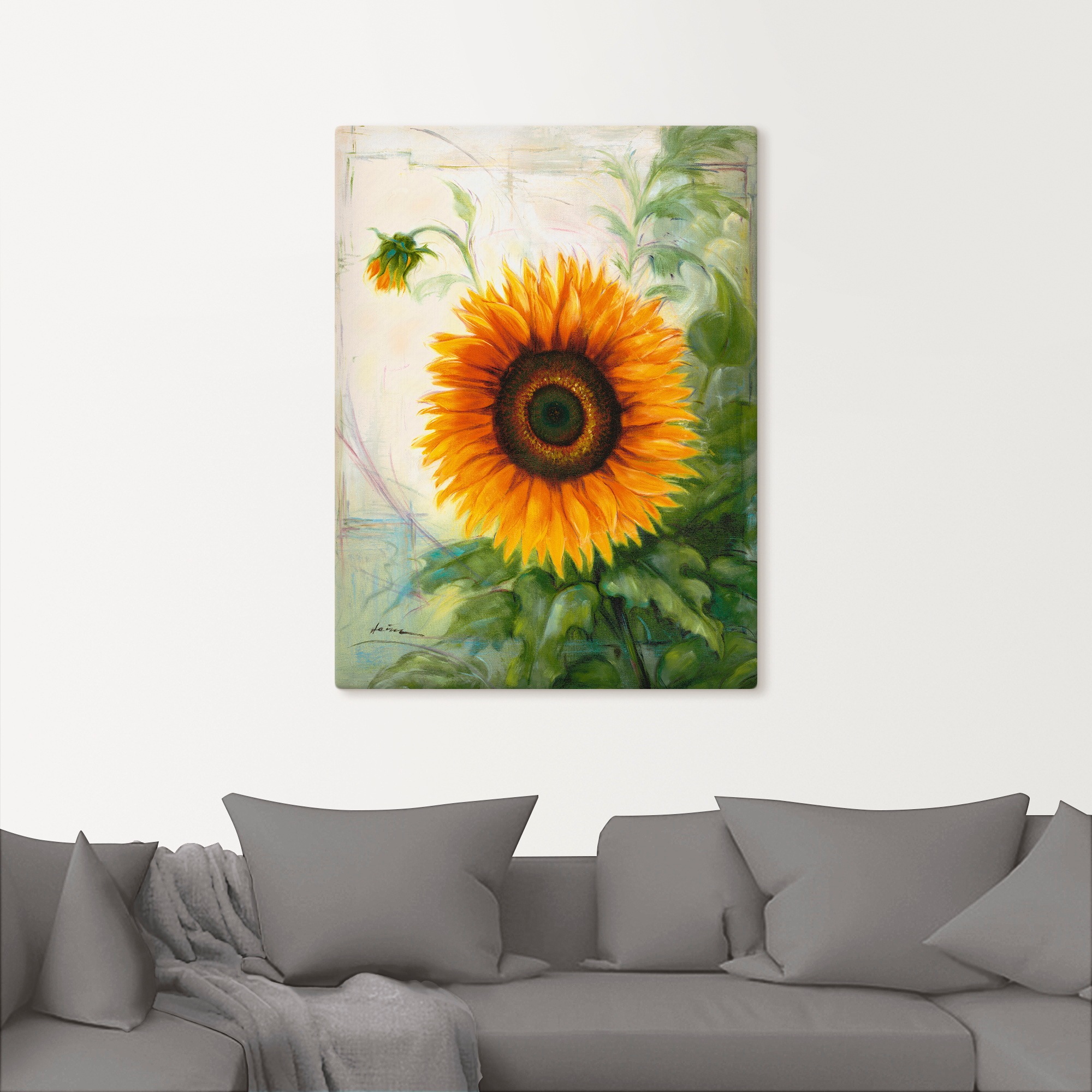 Artland Leinwandbild »Sonnenblume«, Blumen, (1 St.), auf Keilrahmen gespannt