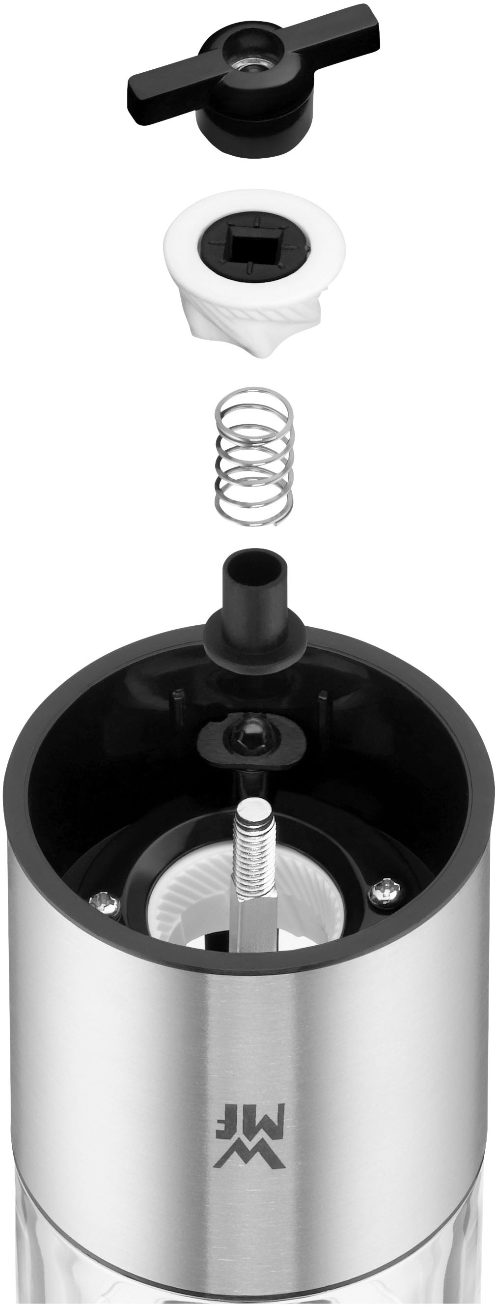 WMF Gewürzmühle »WMF«, (1 St.), Keramikmahlwerk, stufenlos einstellbare Mahlstärken grob/fein