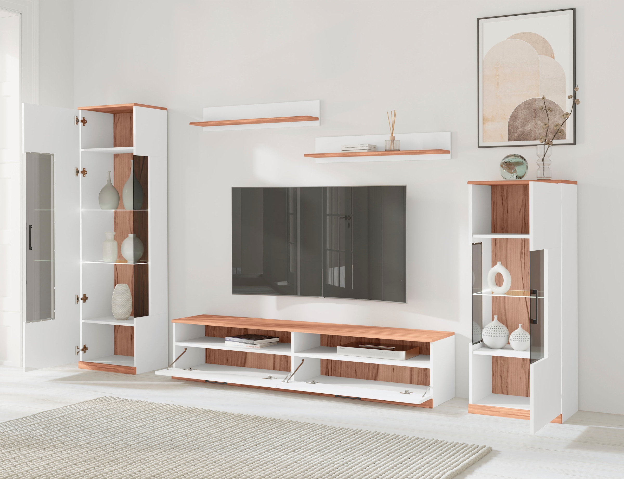 Home affaire Wohnwand »Ribe Wohnwand Set-5 St.« Set, 5 Stk. tlg.